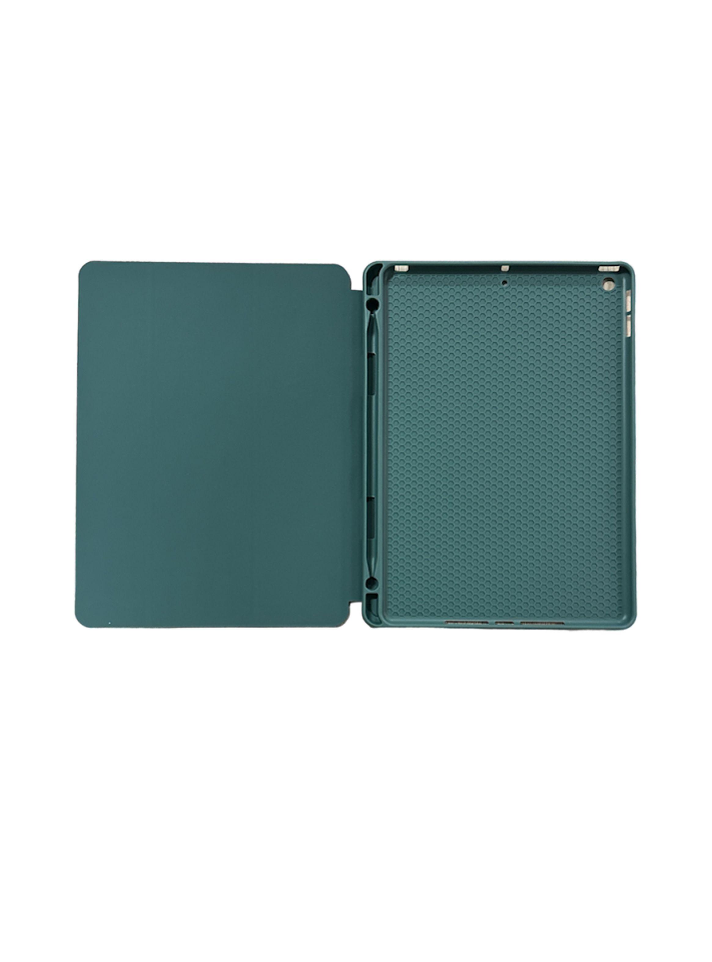Carcasa Funda Para iPad 10.2 7ma 8va 9na Con Ranura Verde-1