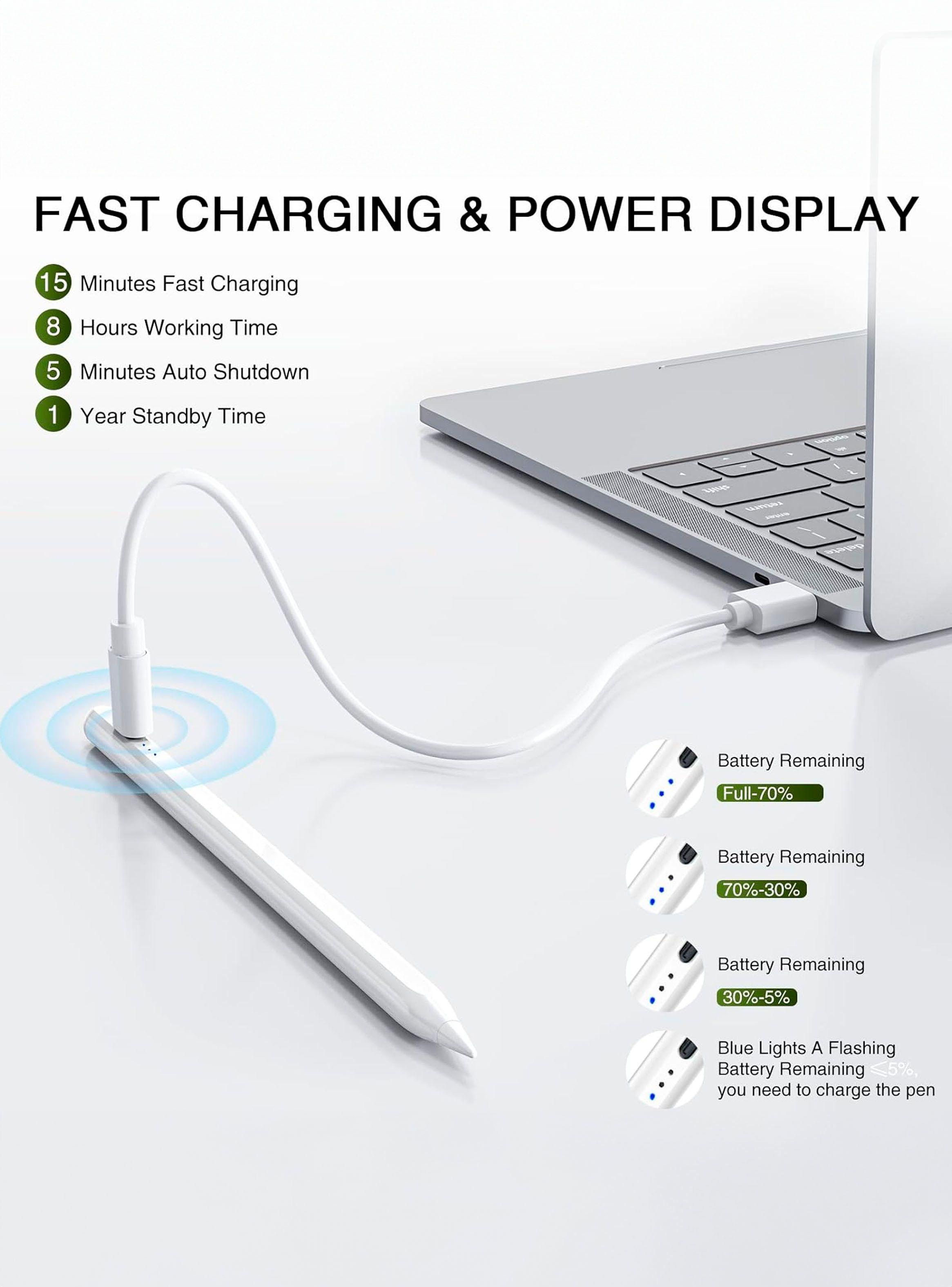 Lapiz Touch Universal Compatible Con iPhone Y Android Blanco-2