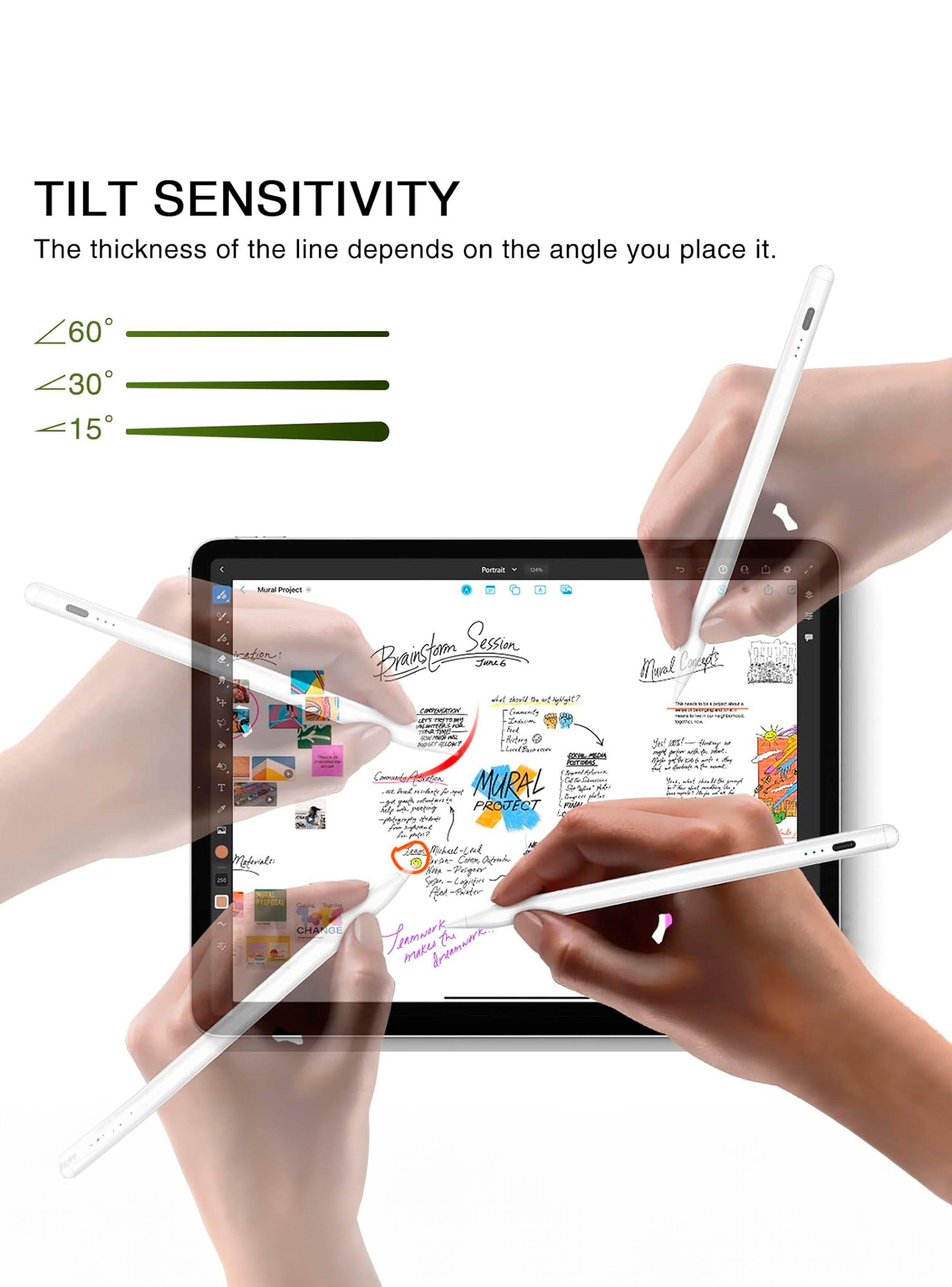 Lapiz Touch Universal Compatible Con iPhone Y Android Blanco-3