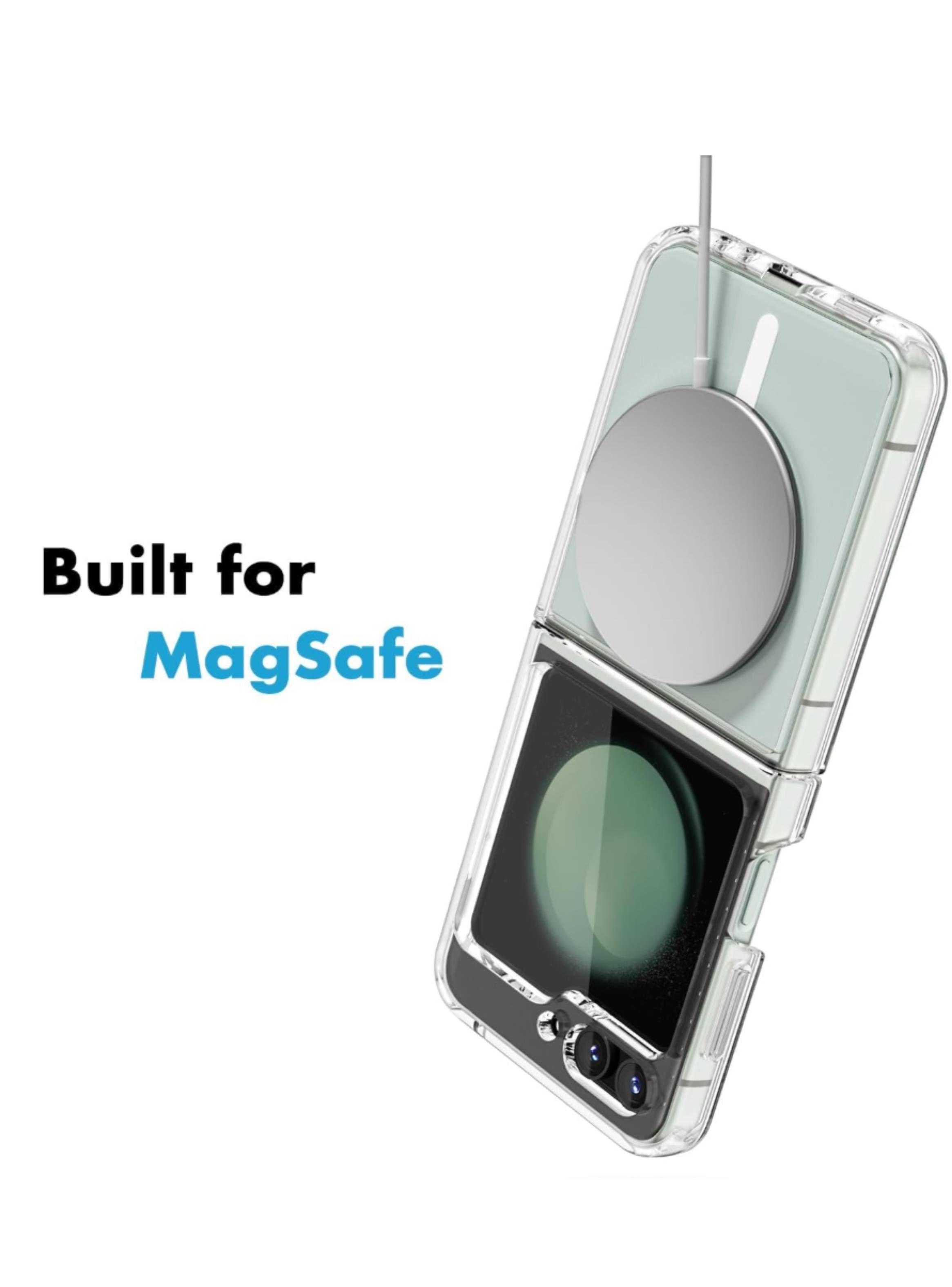 Carcasa Transparente Para Samsung Z Flip 7 Fe Magsafe-3
