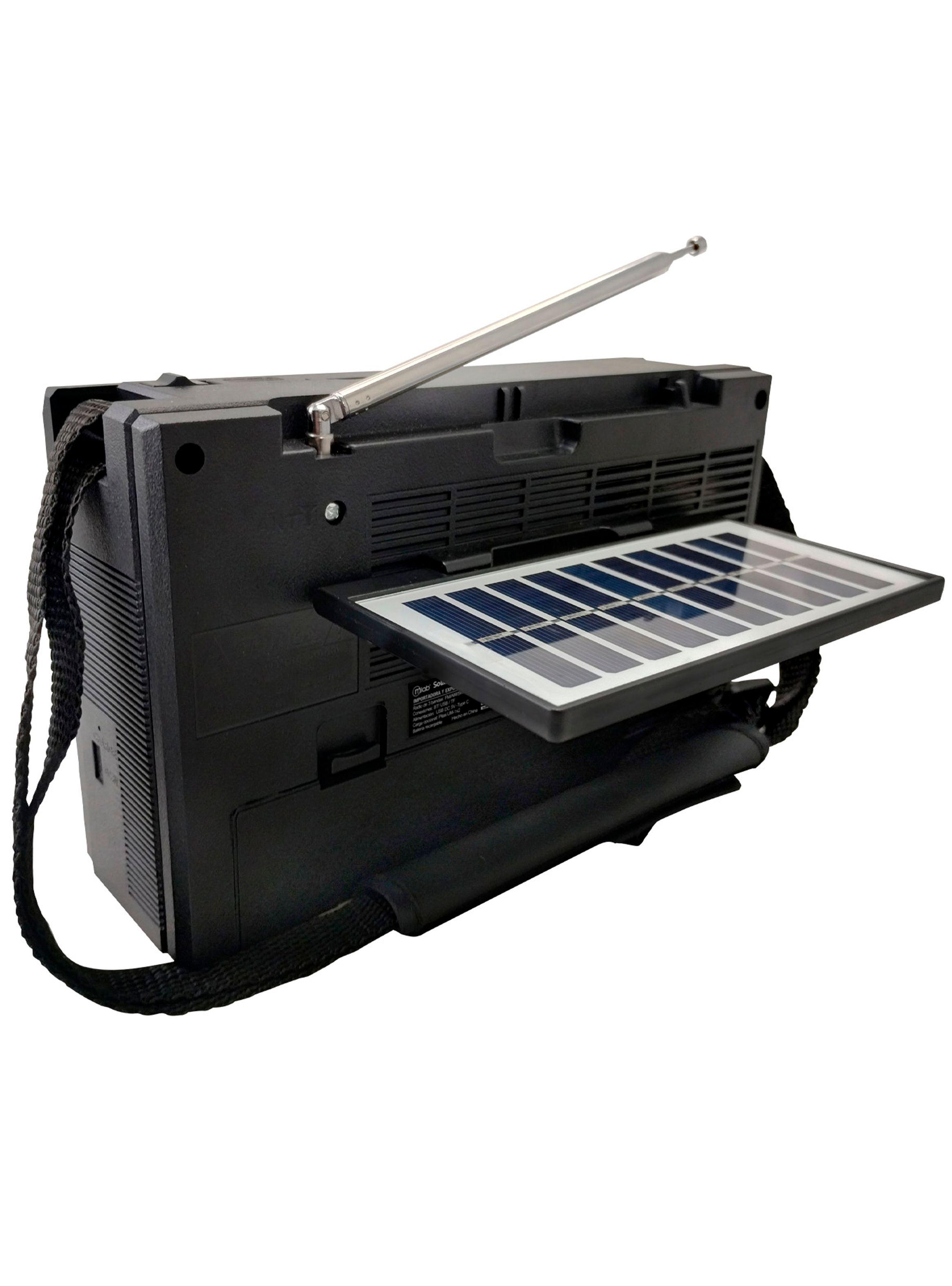 Radio Portatil Bluetooth Y Linterna Carga Solar Energy Light-1