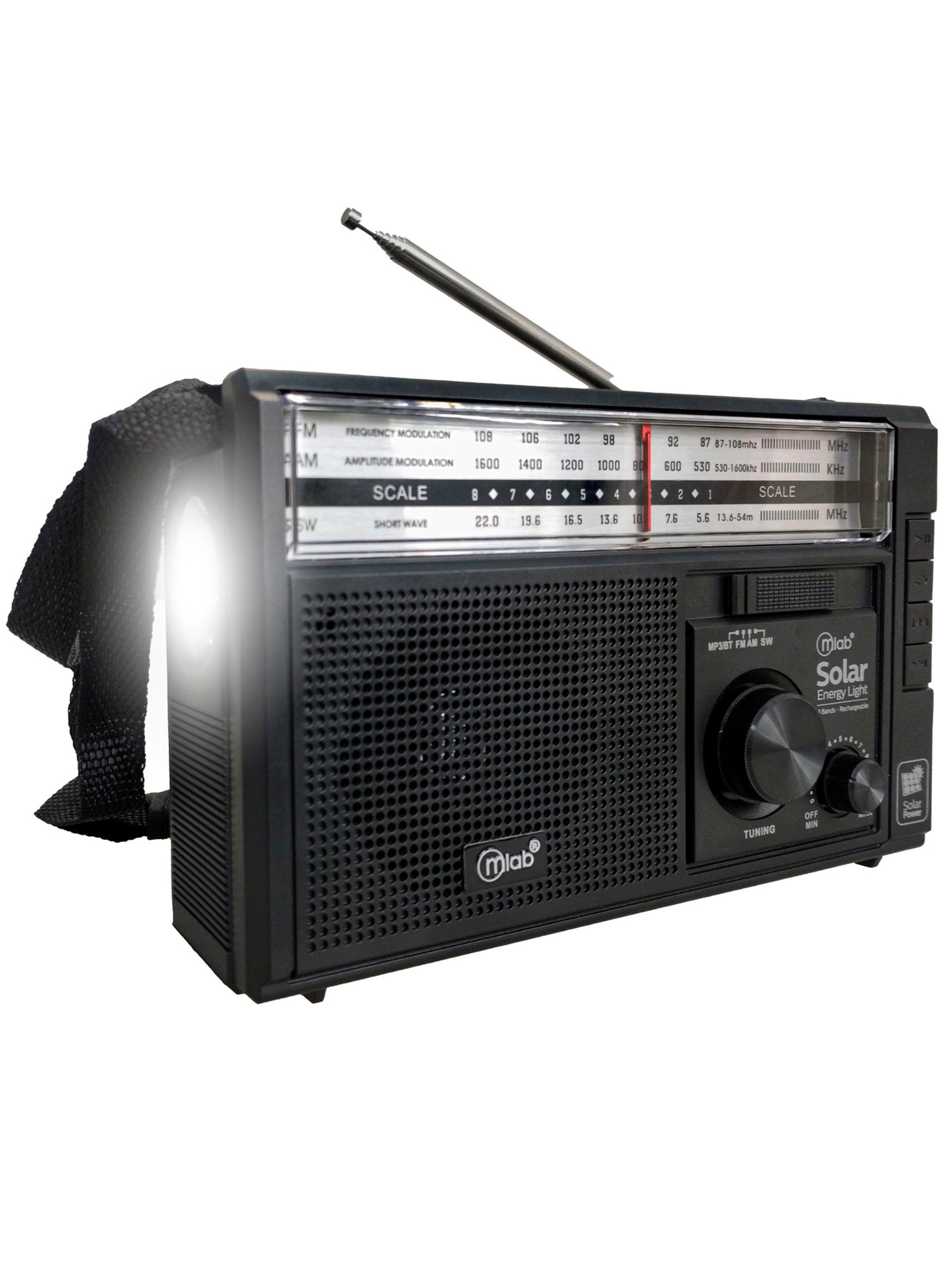 Radio Portatil Bluetooth Y Linterna Carga Solar Energy Light-2