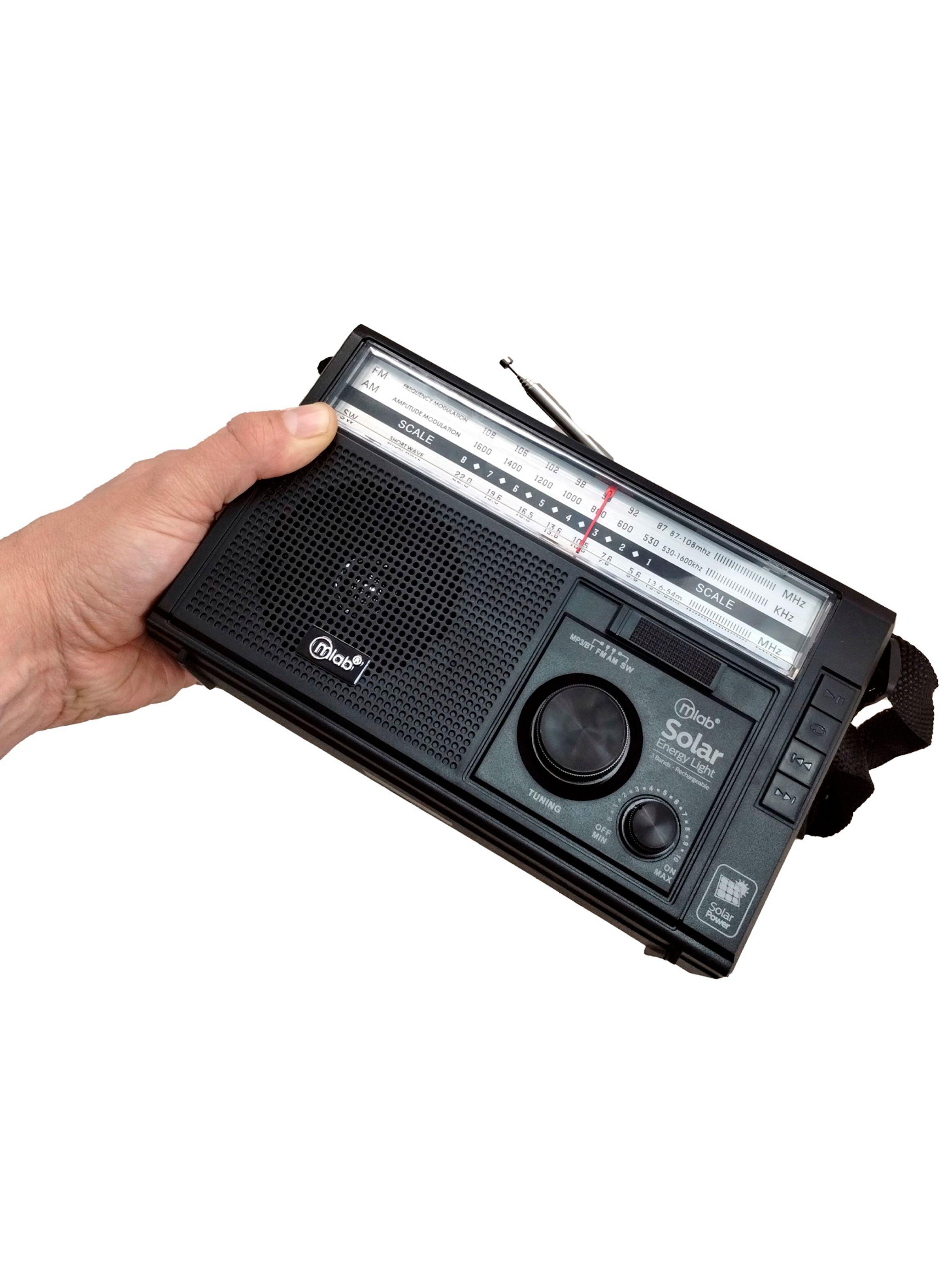 Radio Portatil Bluetooth Y Linterna Carga Solar Energy Light-4