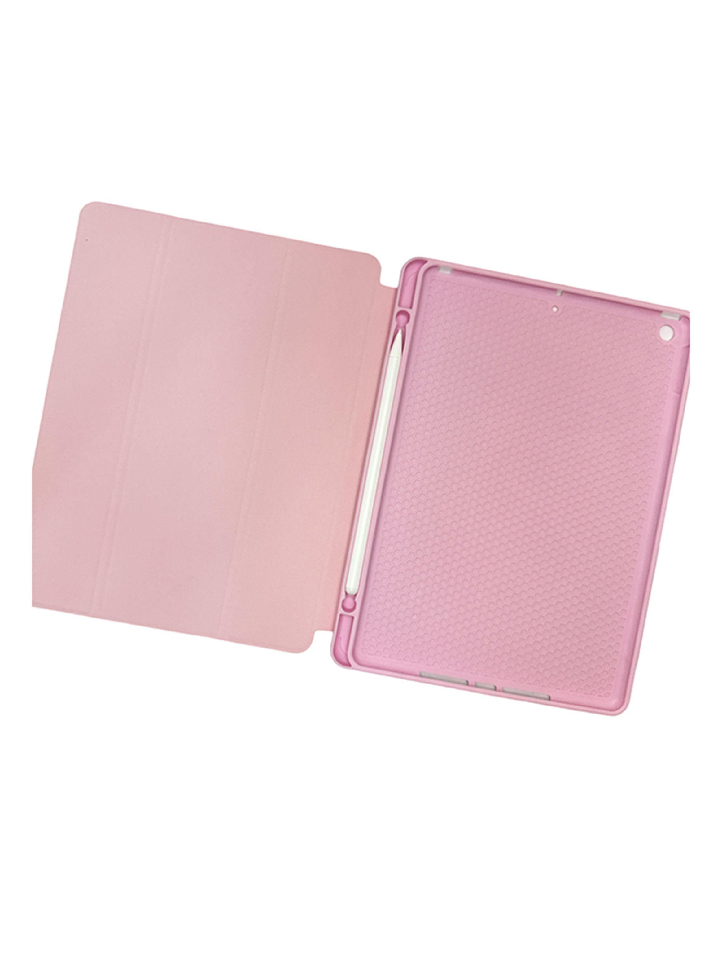 Funda Para iPad 10.2 7a 8a 9a Generación Con Ranura Rosado-3