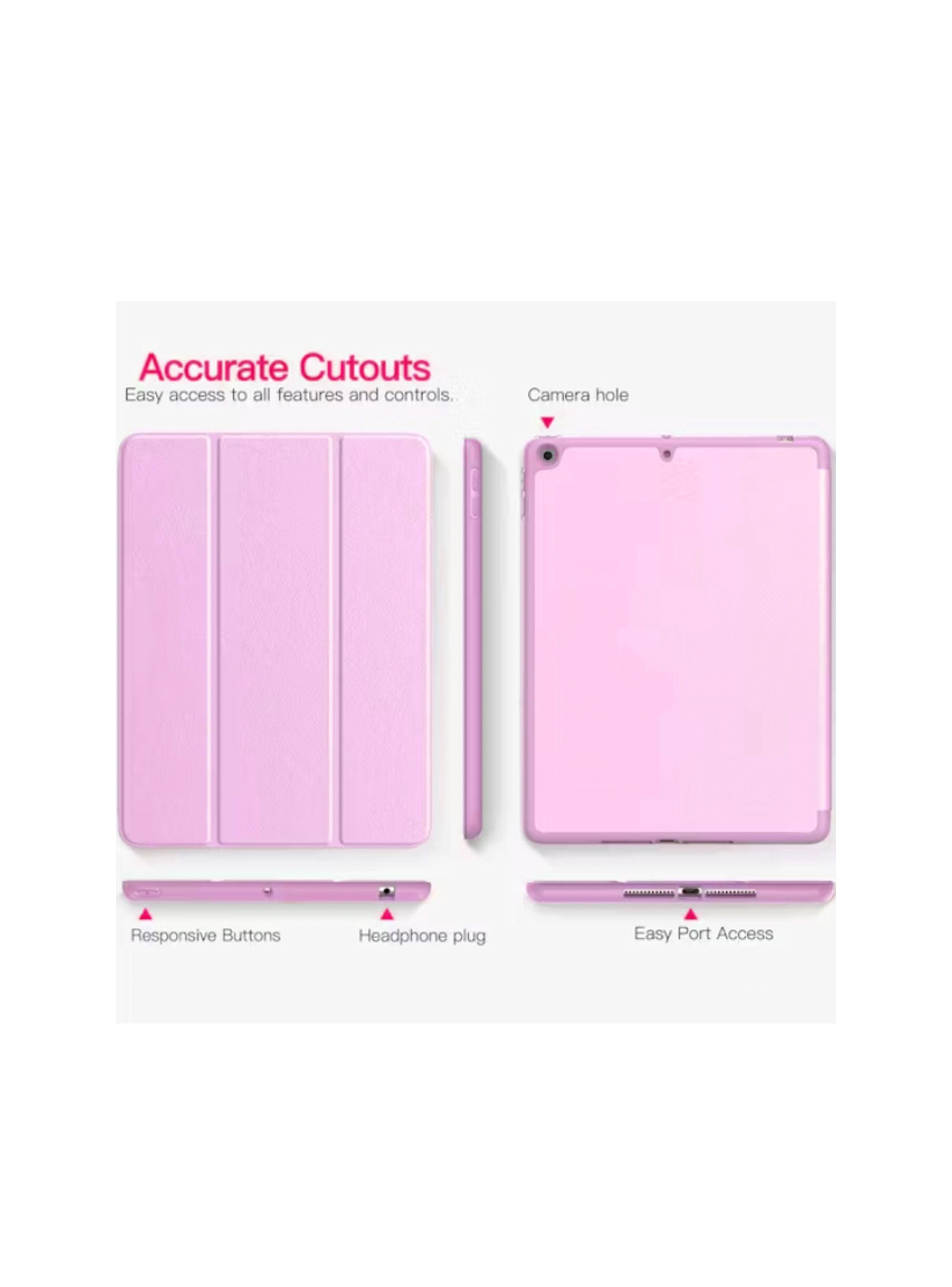 Funda Para iPad 10.2 7a 8a 9a Generación Con Ranura Rosado-2