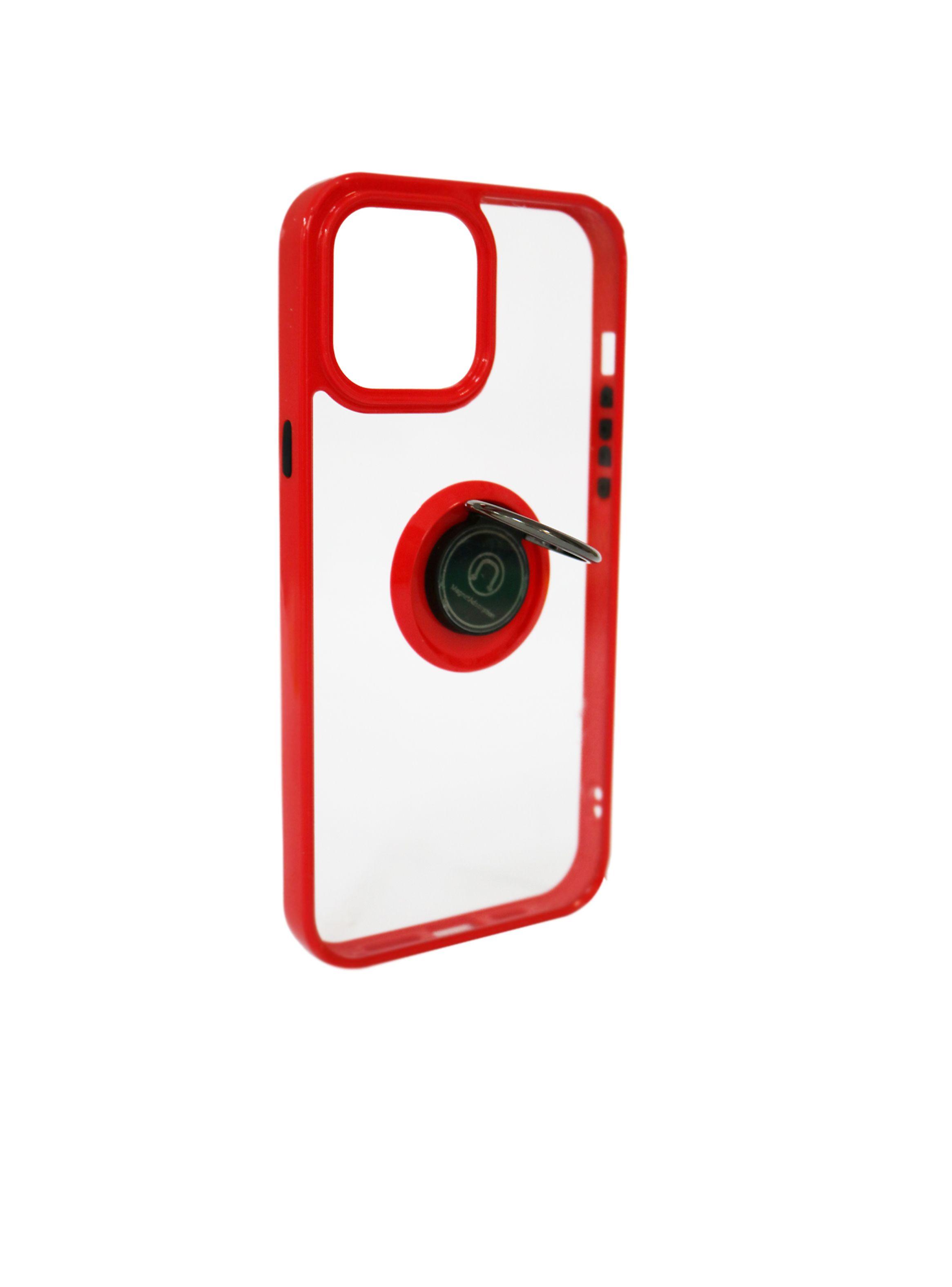 Carcasa Anti-Shock Para iPhone 13 Pro Max Con Anillo Rojo-2