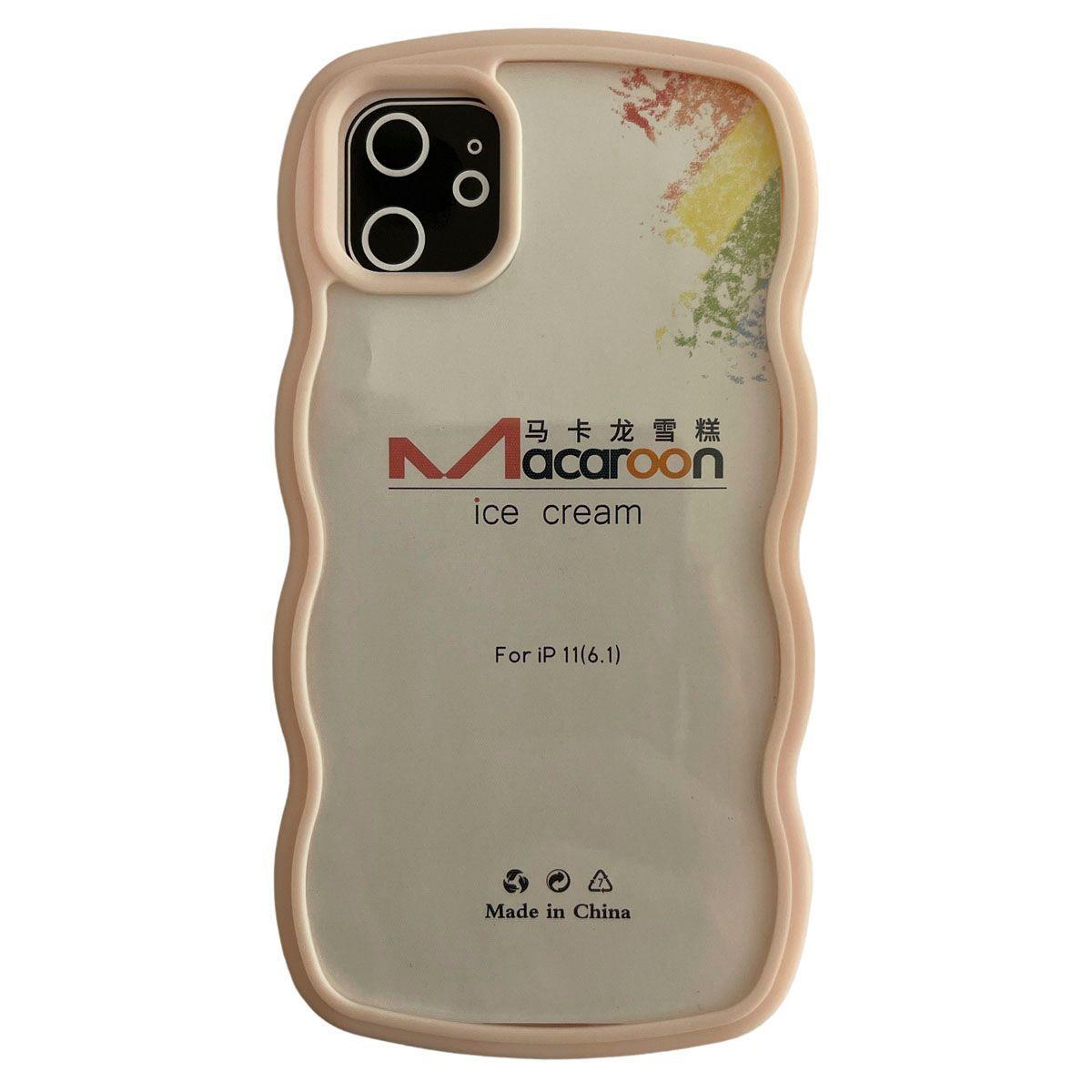 Carcasa Para iPhone 14 Pro MaxTransparente Bordes Curvos Rosa-0