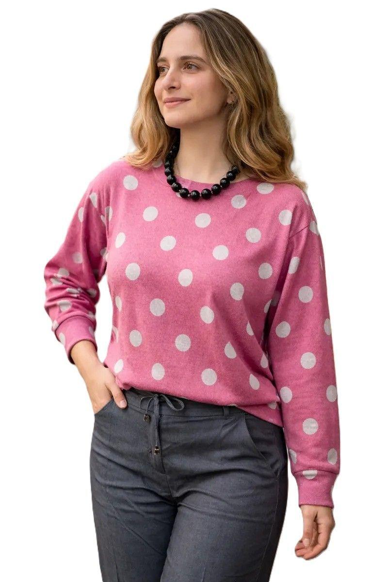 Sweater Mujer Dots Soft Rosado Puntos-0