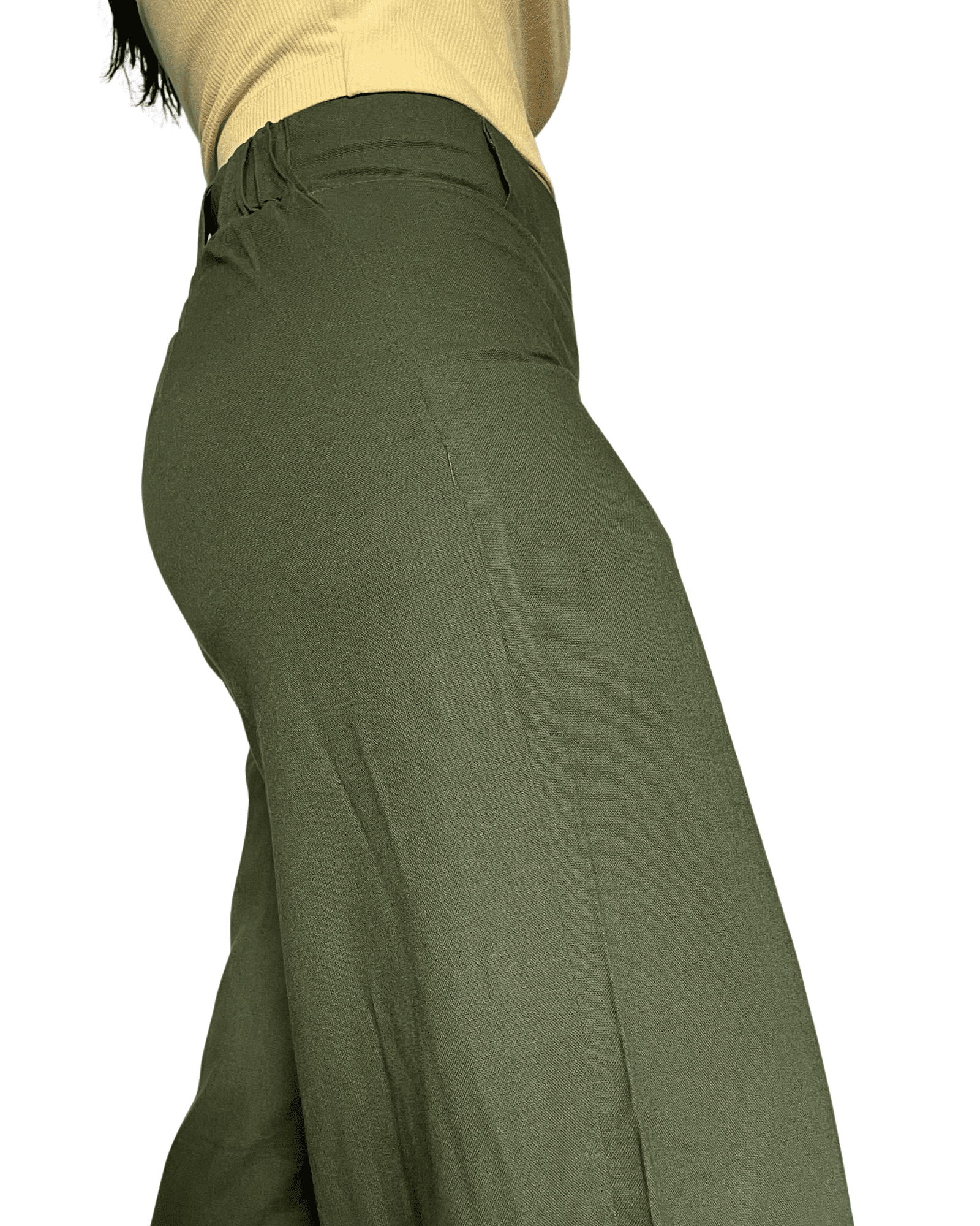 Pantalon Mujer Pretina Elasticada Verde ACOCO-2