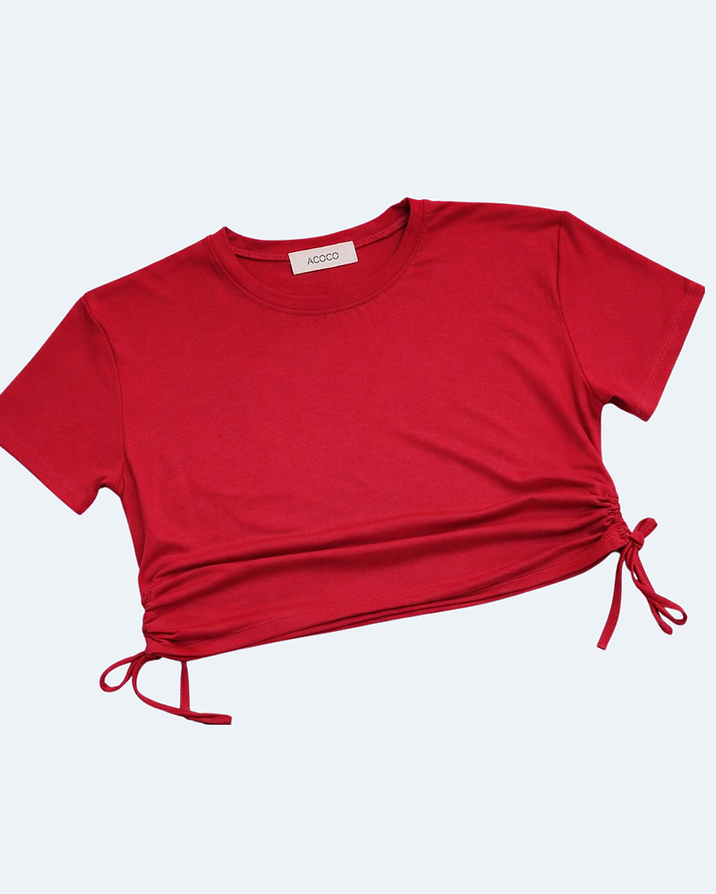 Polera Iris Mujer Cuello Redondo Acoco Algodon-3