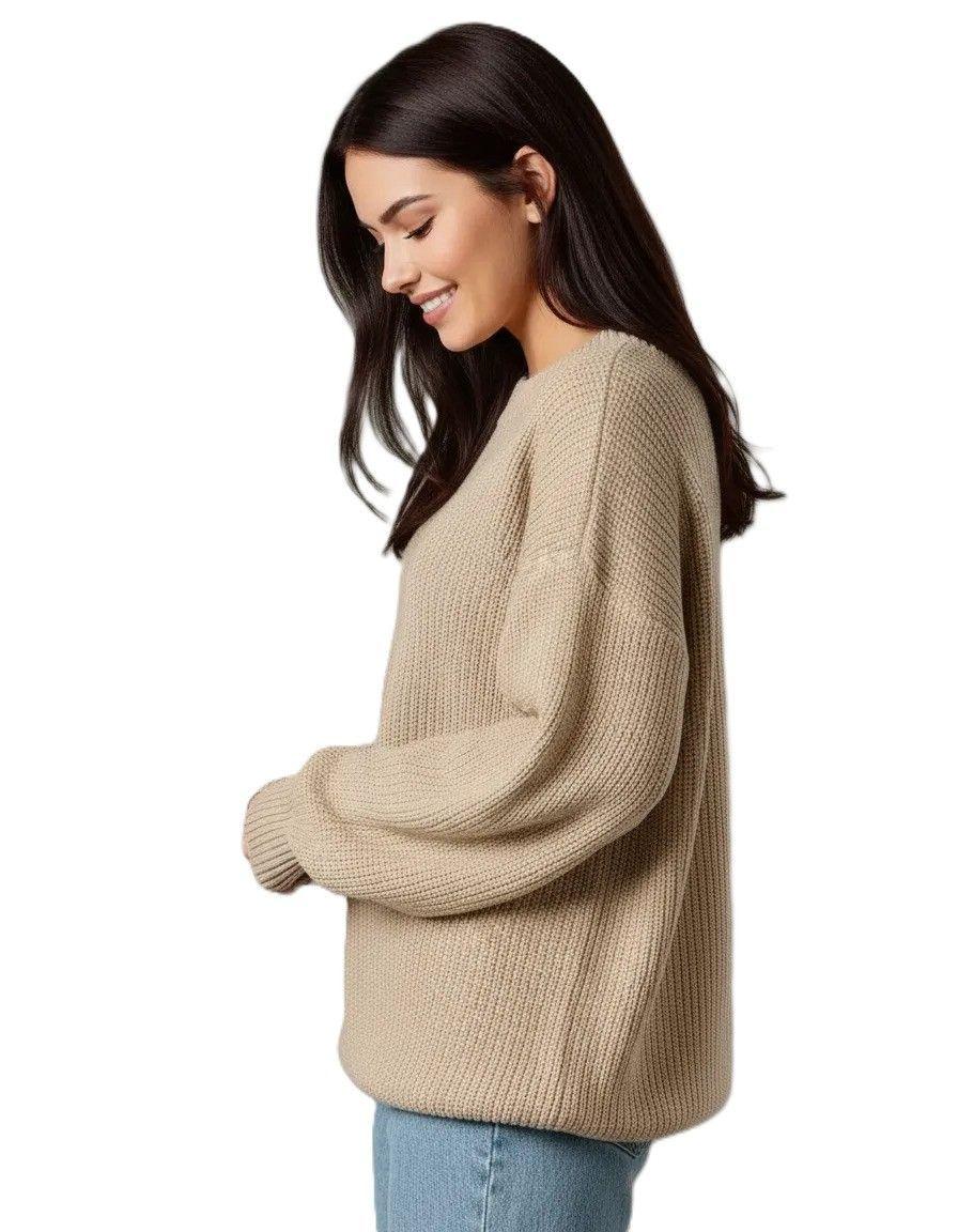Sweater Mujer Essential Beige-2
