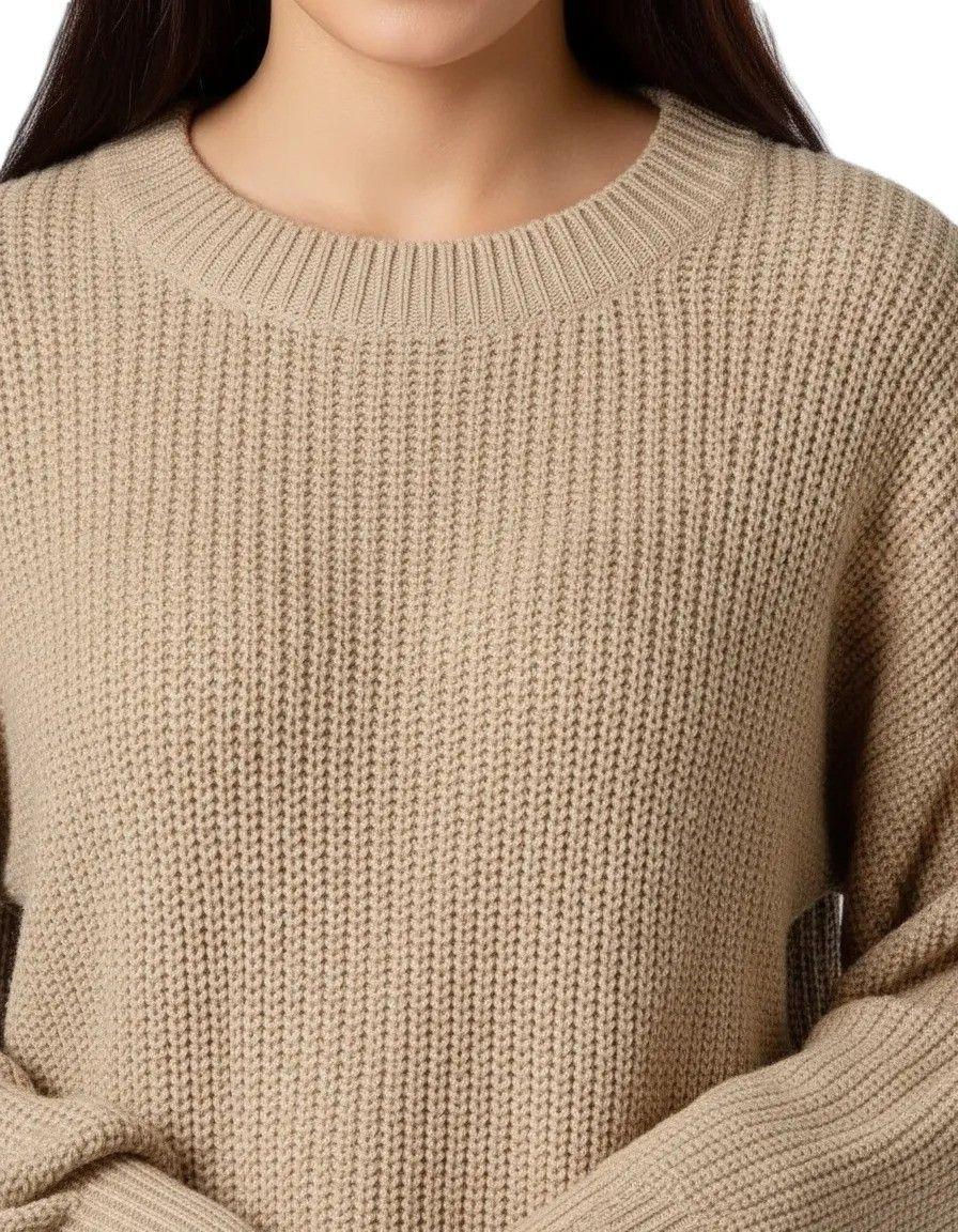 Sweater Mujer Essential Beige-3