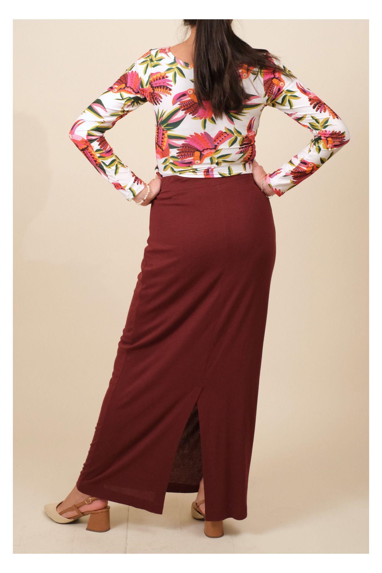 Falda Mujer Vino Maxi Crilla ACOCO-4