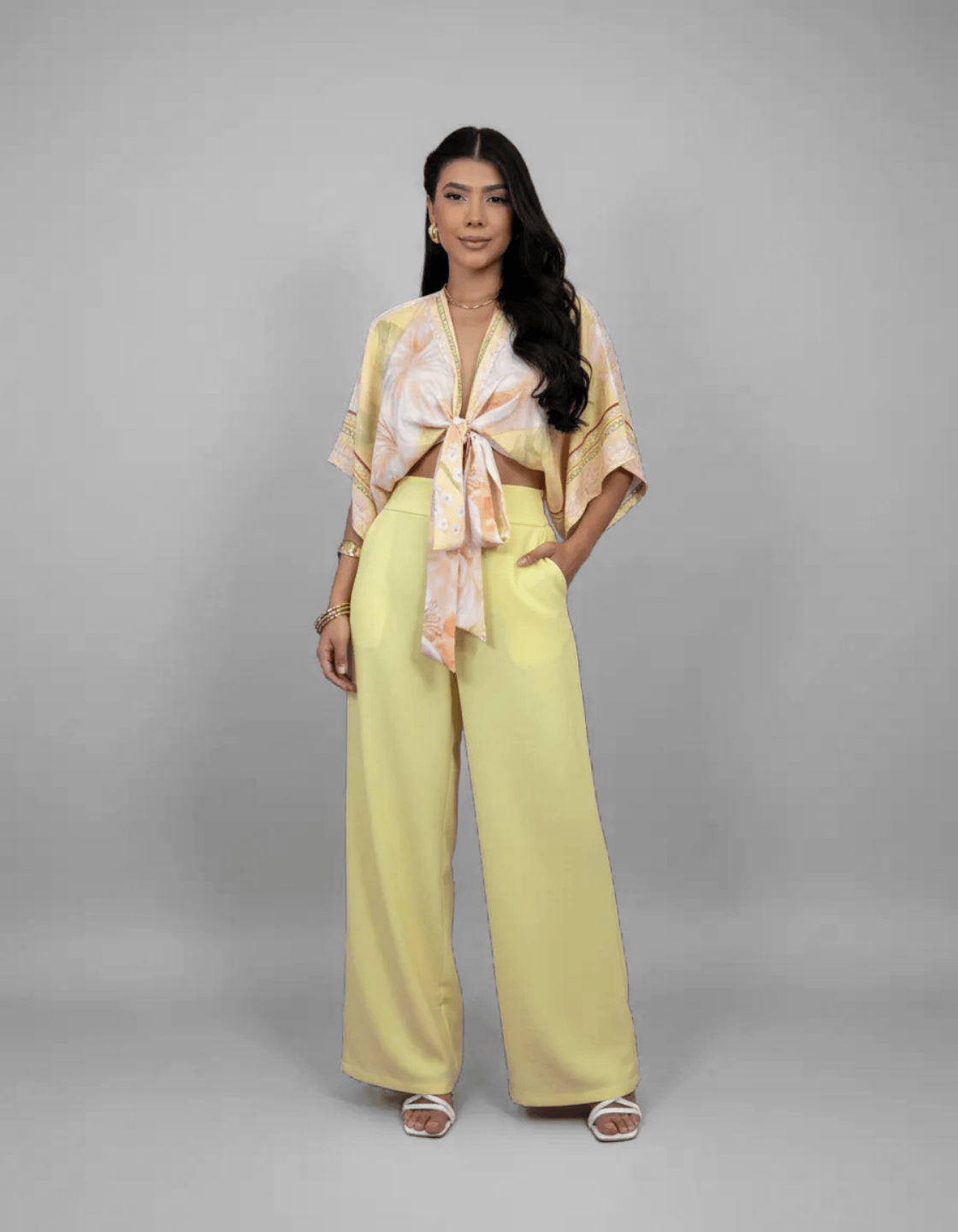 Blusa Liz Summer Glow Acoco Mujer Viscosa Escote V-4