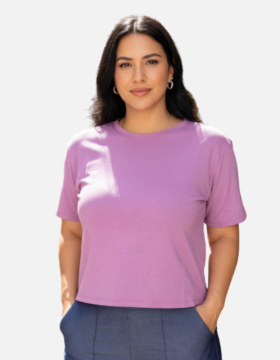 Polera Básica Mujer Veva Algodón Cuello Redondo ACOCO-0