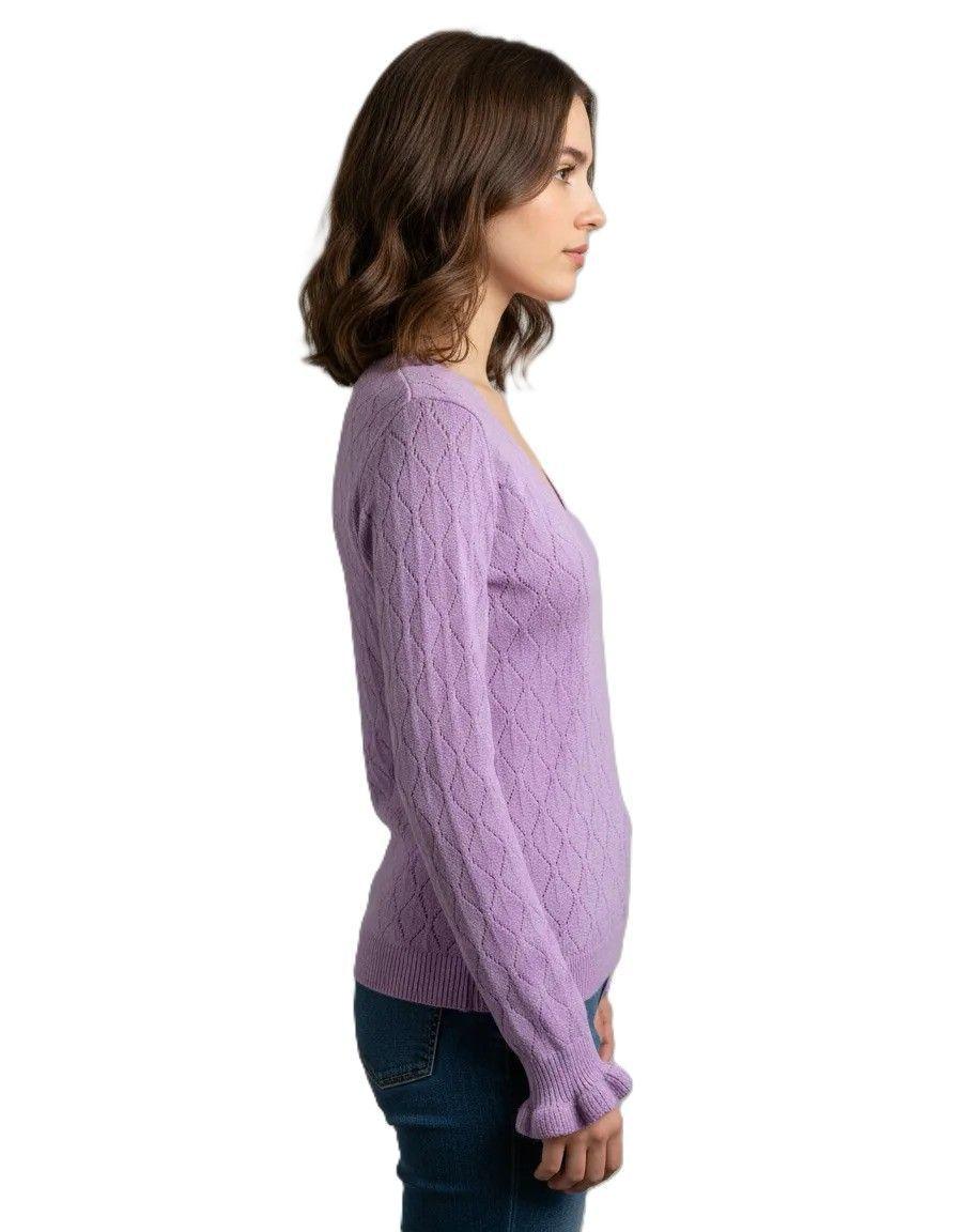 Sweater Mujer Cuello V Bado-4