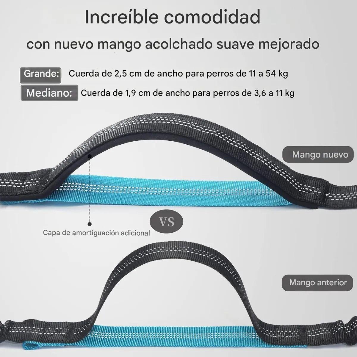 Correa Perro Mascotas Multifuncional Manos Libres Resistente Paseo Larga Reforzada Anti Tirones-6