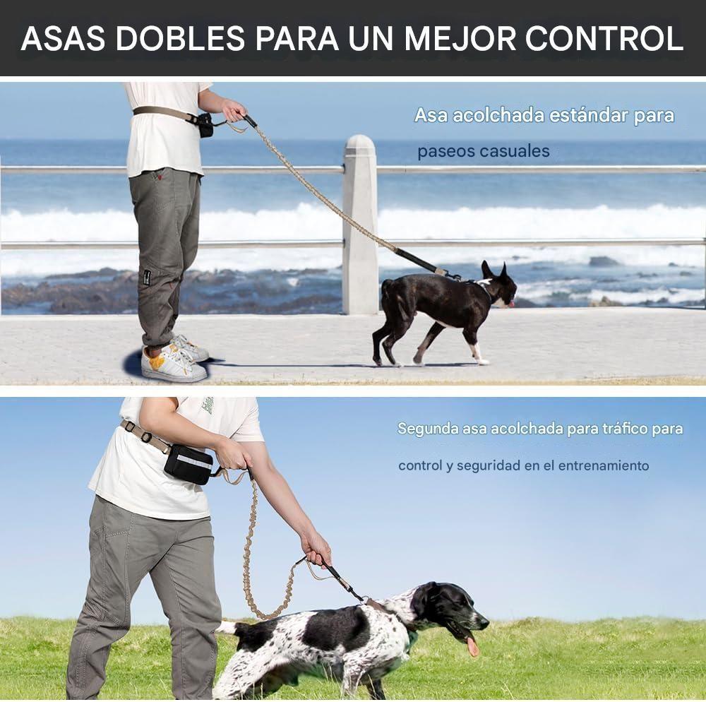 Correa Perro Mascotas Manos Libres Multifuncional Resistente Paseo Larga Reforzada Anti Tirones-7