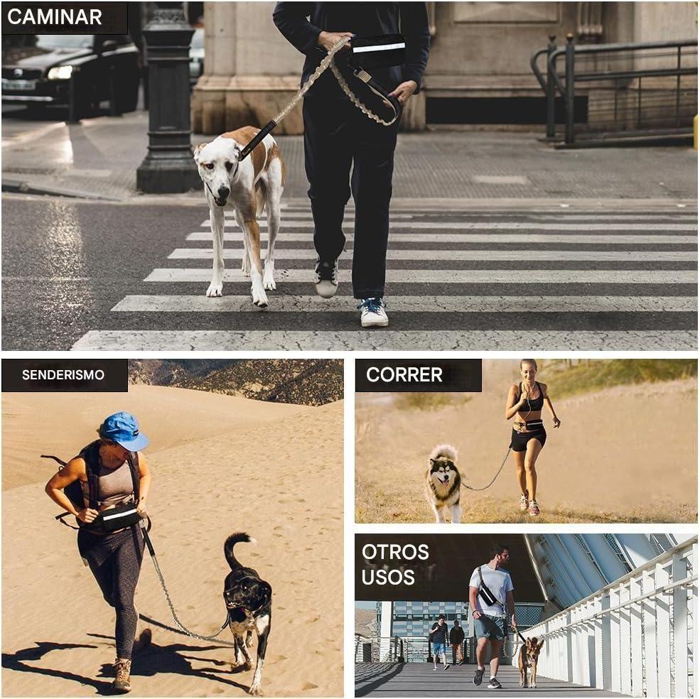 Correa Perro Mascotas Manos Libres Multifuncional Resistente Paseo Larga Reforzada Anti Tirones-9