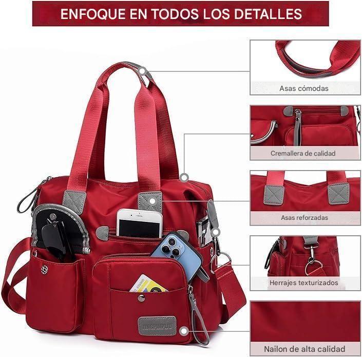 Bolso Mujer Verano Tote Bag Gimnasio Playa Lona Viaje-4