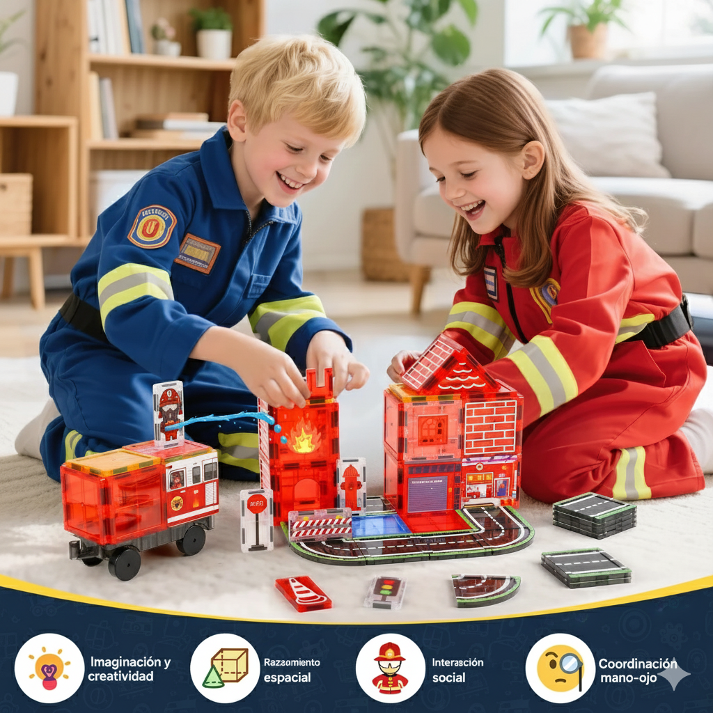 Juguetes Magneticos Bloques Construccion Ninos Imanes-6