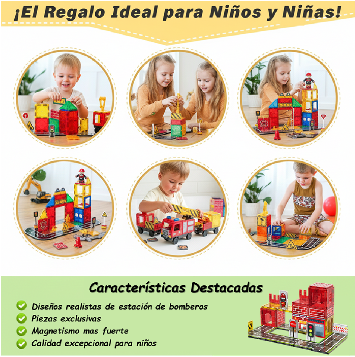 Juguetes Magneticos Bloques Construccion Ninos Imanes-7