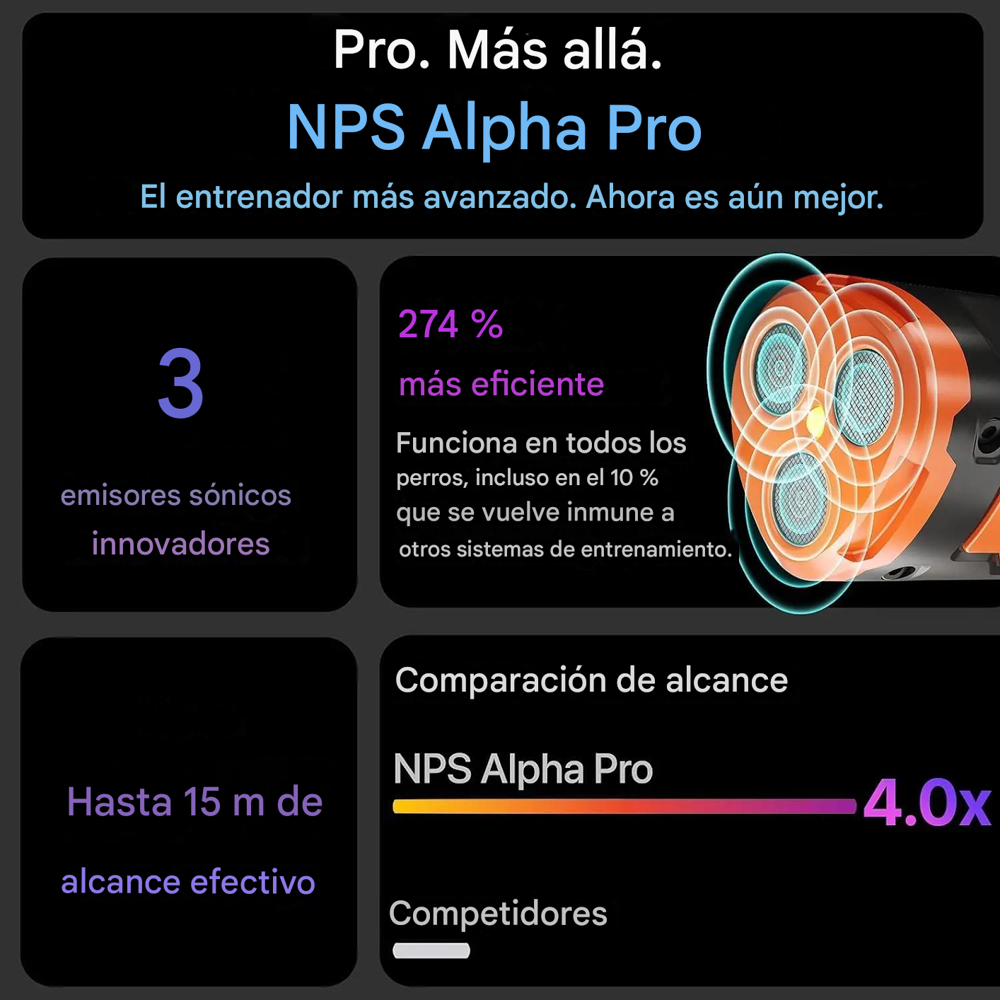 Repelente Perros Adiestrador Entrenamiento Espanta Ahuyentador Ultrasonico Gatos-2