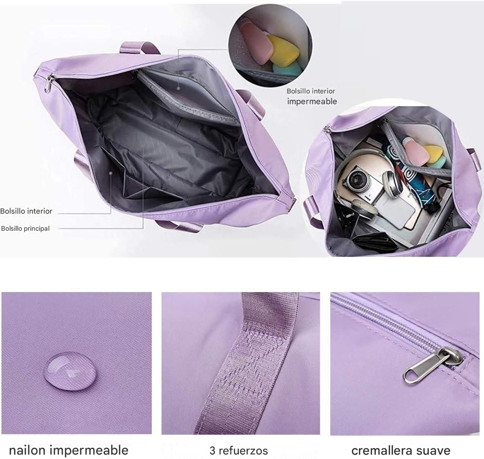 Bolso Mujer Deportivo Cartera Viaje Equipaje Mano Expansible Gym Tote Bag Daily -3