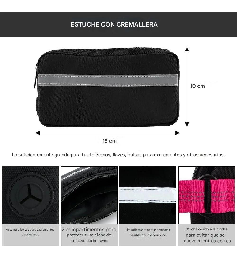 Correa Perro Manos Libres Resistente Paseo Larga Reforzada Mascotas Anti Tirones Multifuncional-4