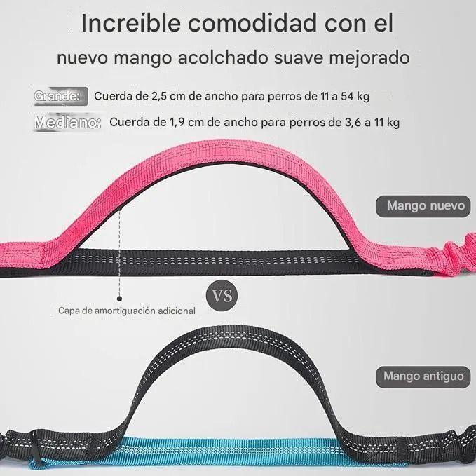 Correa Perro Manos Libres Resistente Paseo Larga Reforzada Mascotas Anti Tirones Multifuncional-5