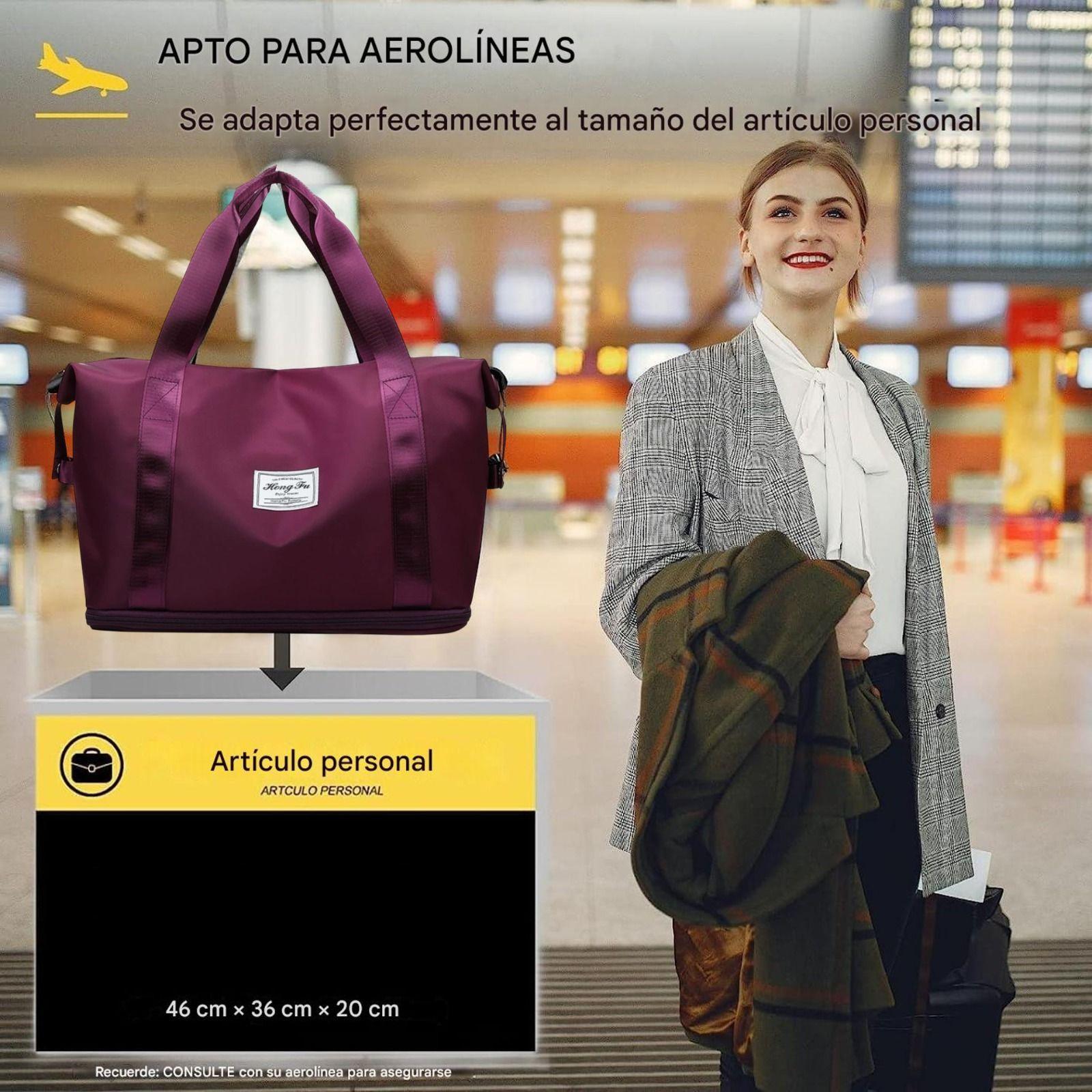 Bolso Mujer Cartera De Viaje Equipaje De Mano Expansible Portatil Impermeable-7