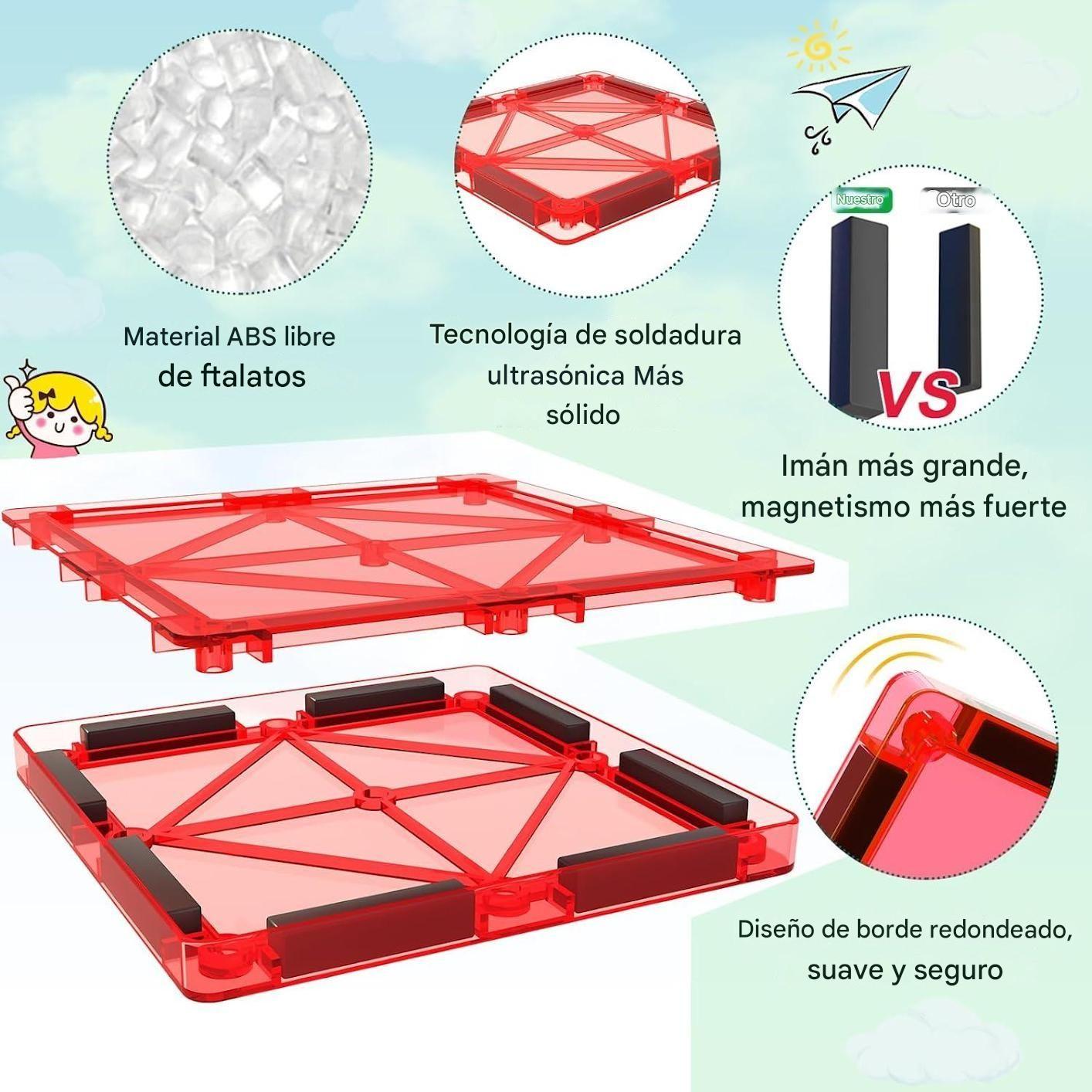 Bloques Magneticos Ni os Ni as Bebe Juguetes Didacticos Iman-2