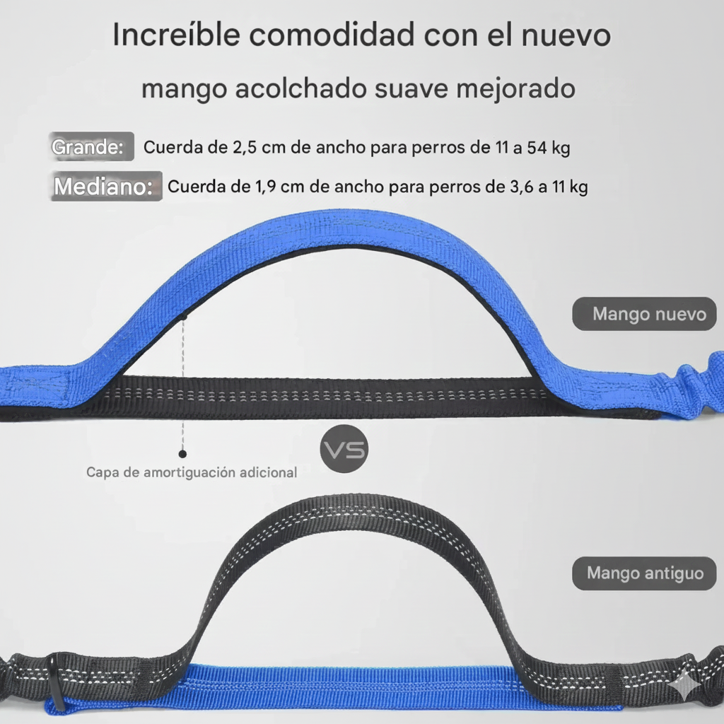 Correa Perro Manos Libres Resistente Paseo Larga Reforzada Mascotas Multifuncional Anti Tirones-3