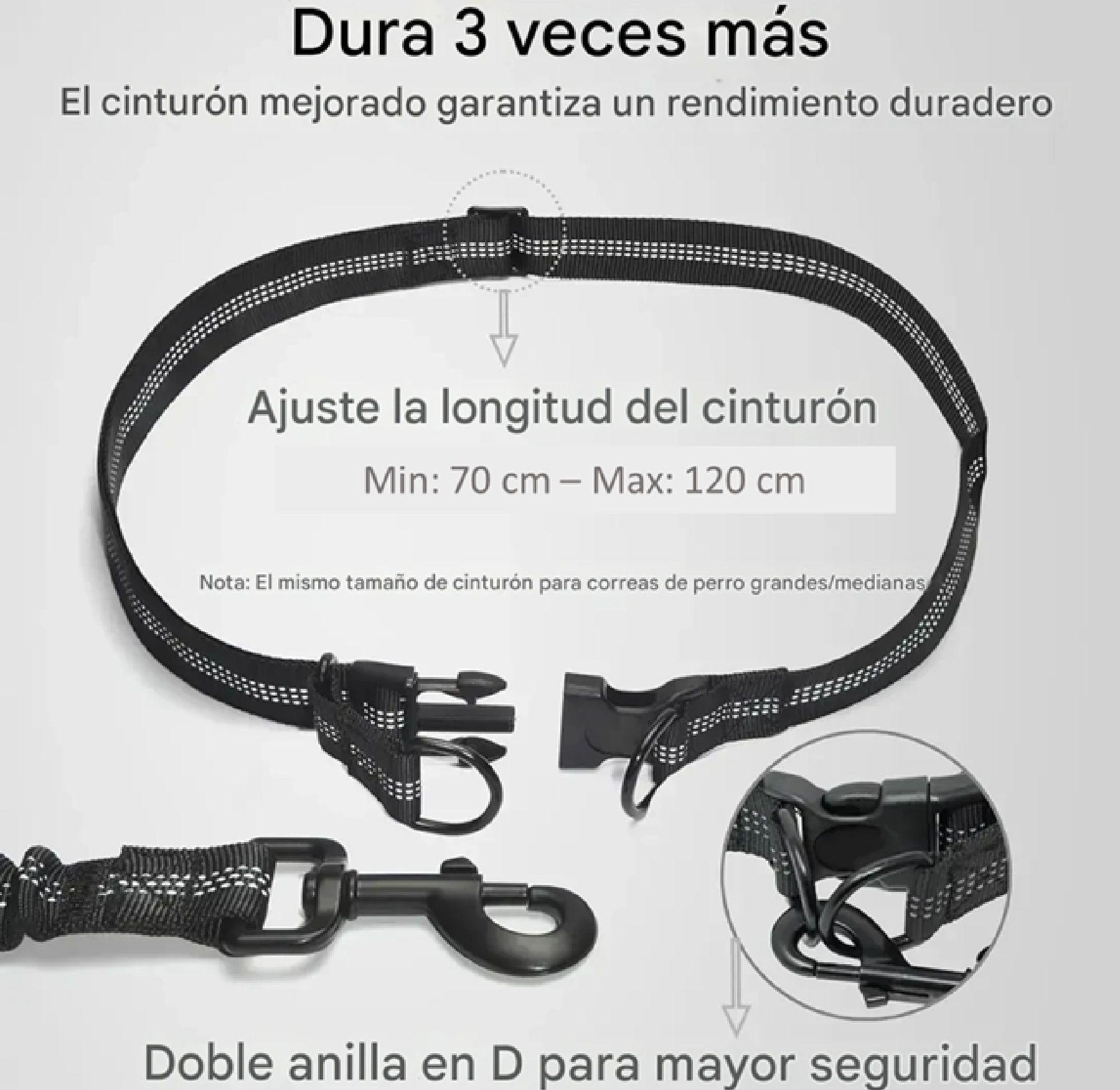 Correa Perro Manos Libres Paseo Larga Reforzada Resistente Mascotas Multifuncional Anti Tirones-3