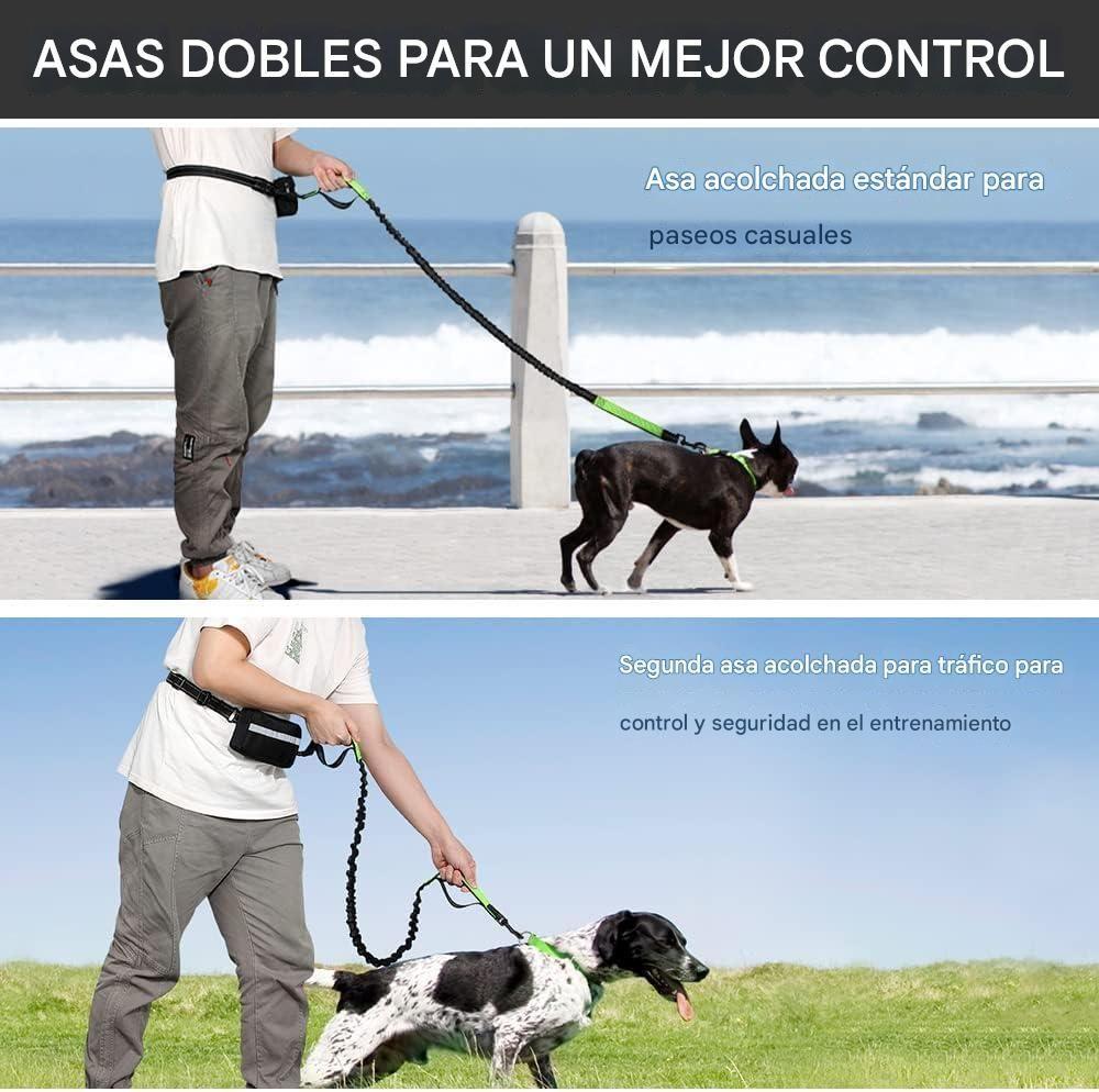 Correa Perro Manos Libres Paseo Larga Reforzada Resistente Mascotas Multifuncional Anti Tirones-7