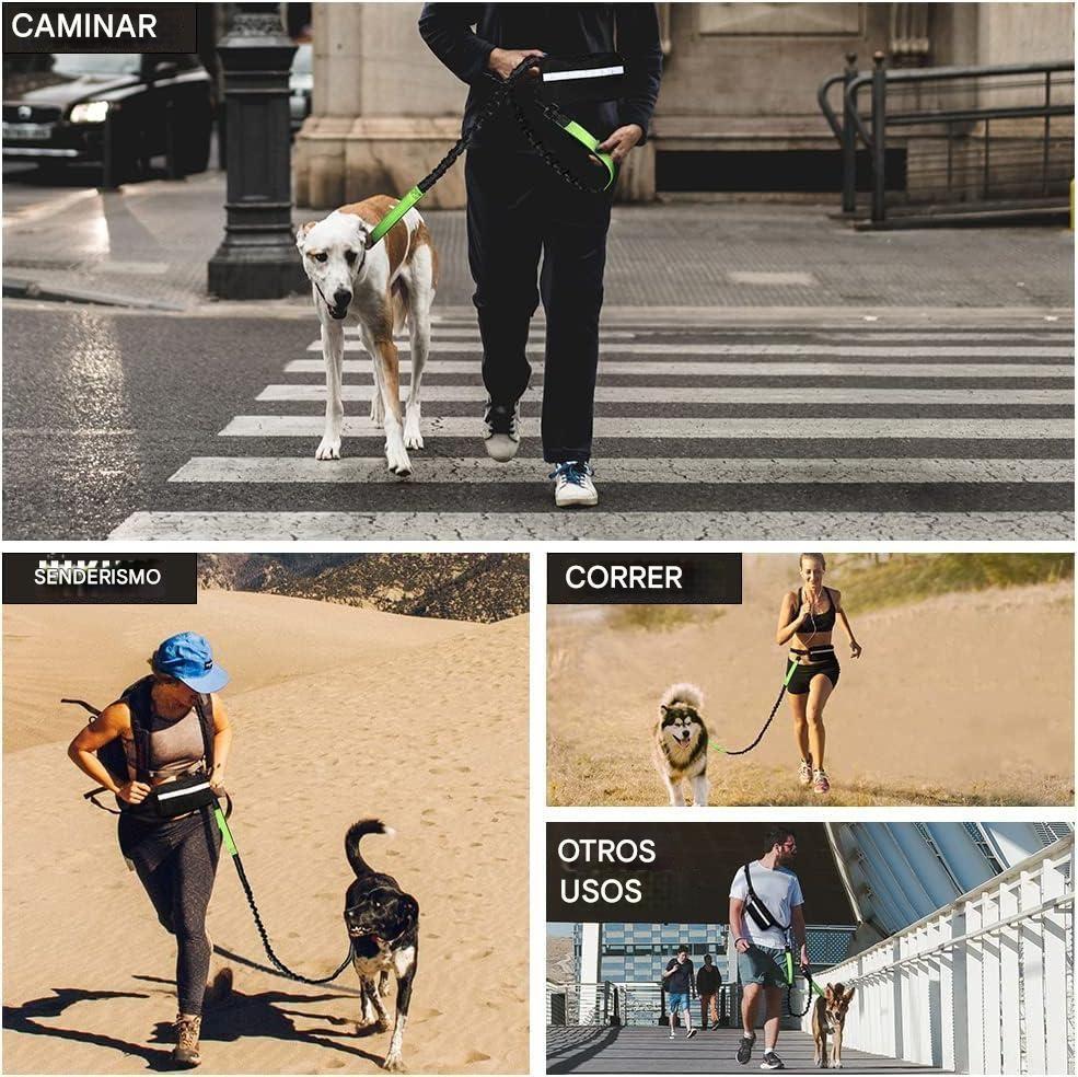 Correa Perro Manos Libres Paseo Larga Reforzada Resistente Mascotas Multifuncional Anti Tirones-9