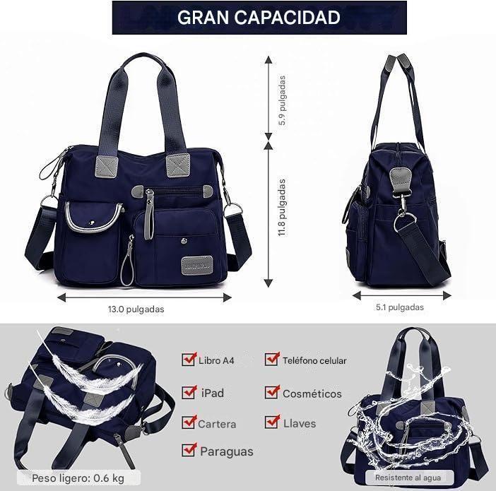 Bolso Mujer Deportivo Playa Verano Gym Gimnasio Cartera Viaje Tote Playero Impermeable-3