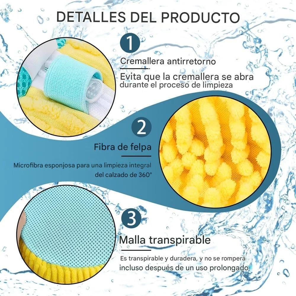 Bolsa Lavar Zapatillas Zapatos Ropa Funda Lavadora Secadora Limpieza Cepillo Dispensador-4