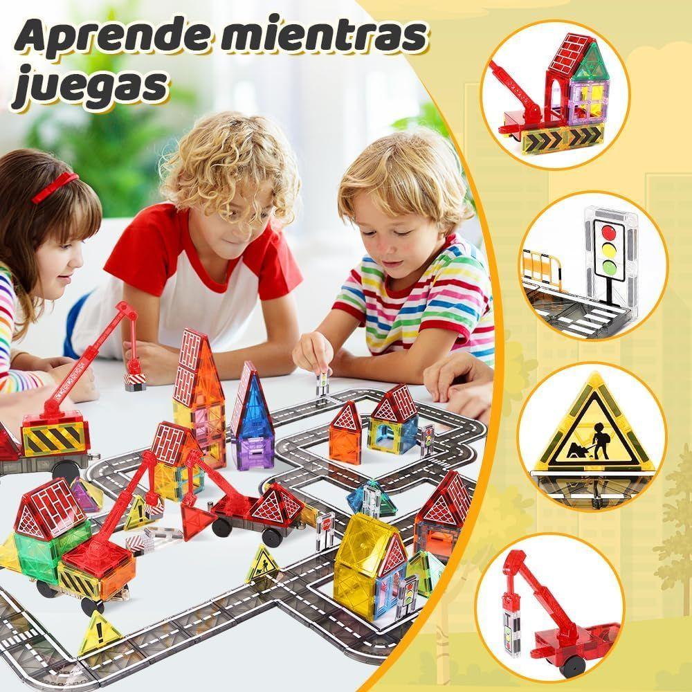 juguete Bloques Magneticos Bebe Niña Niño Didacticos Aprendizaje Figuras Geometricas-6