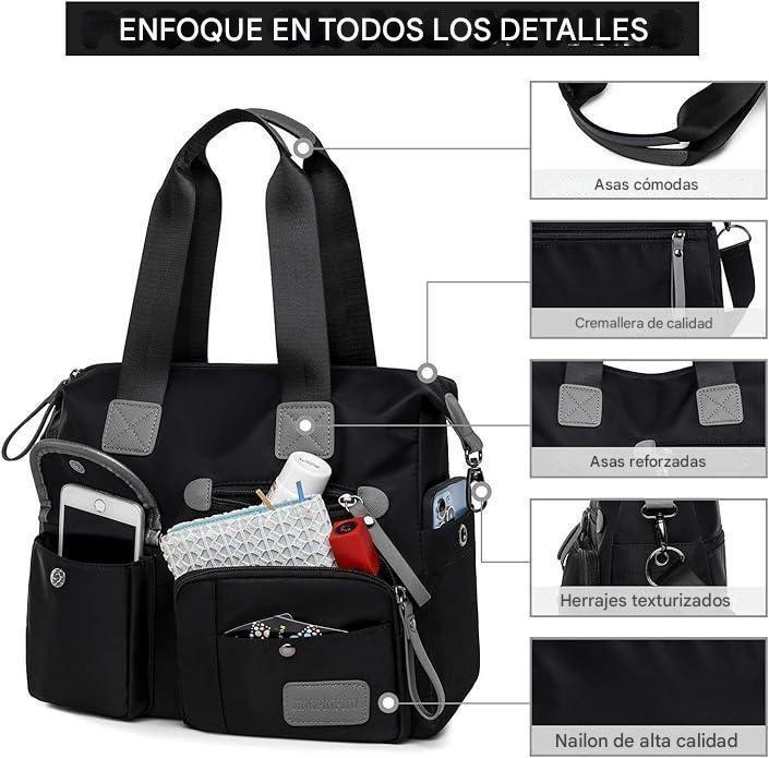 Bolso Mujer Tote Bag Verano Gimnasio Deportivo Viaje -4