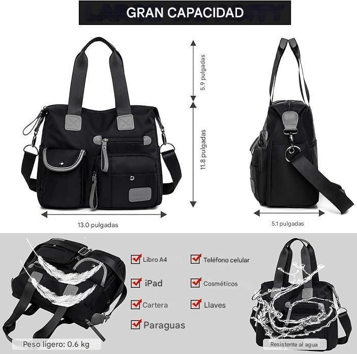 Bolso Mujer Tote Bag Verano Gimnasio Deportivo Viaje -5