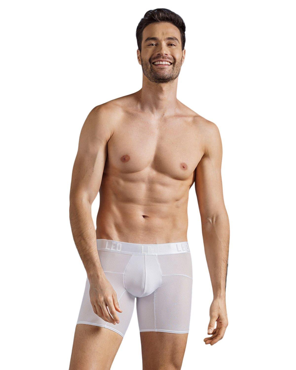 Ropa Interior Masculina Boxer Medio 033300 Blanco-0