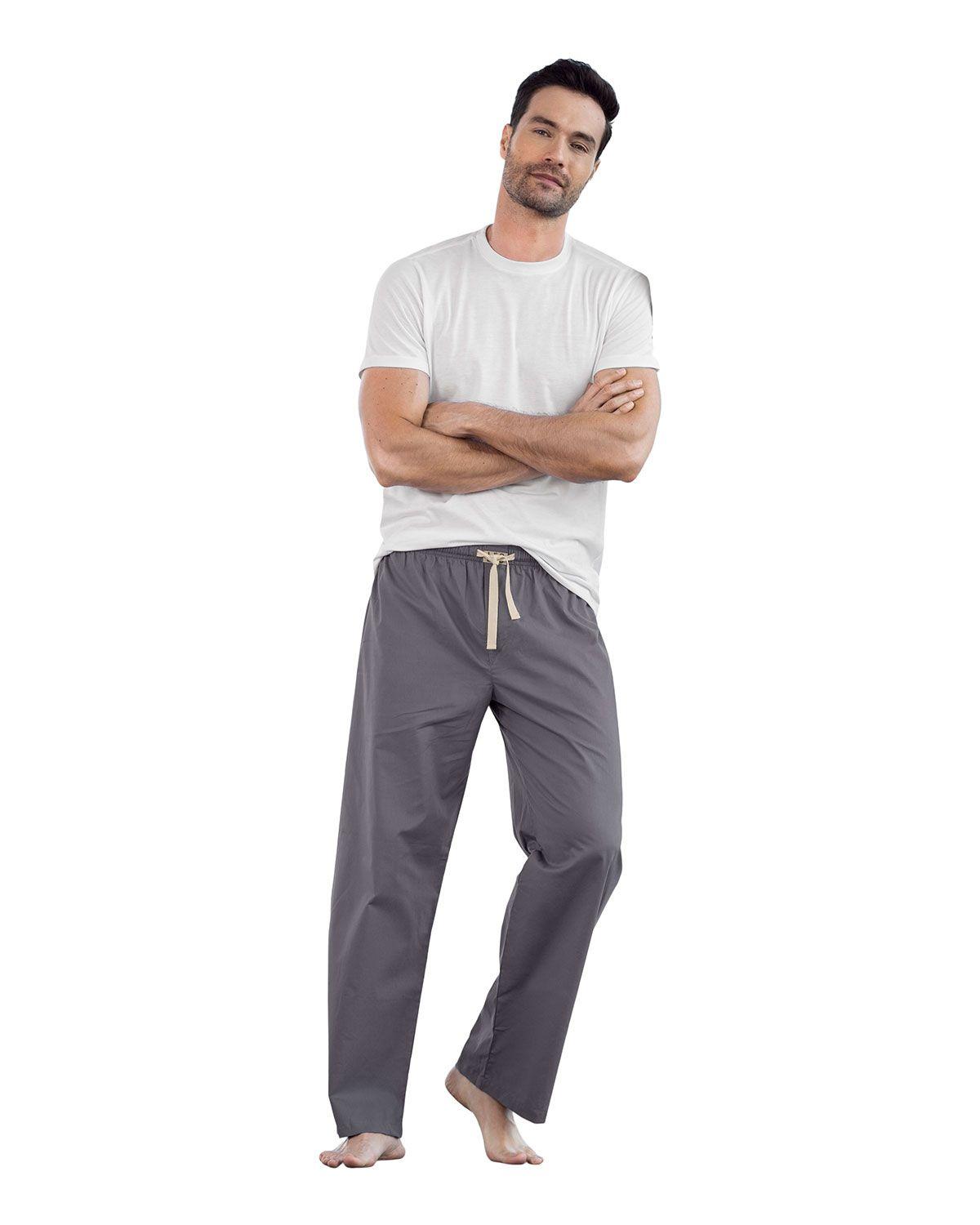 Leo Pantalón largo en algodón cómodo y funcional para hombre 033334 Gris Oscuro-0