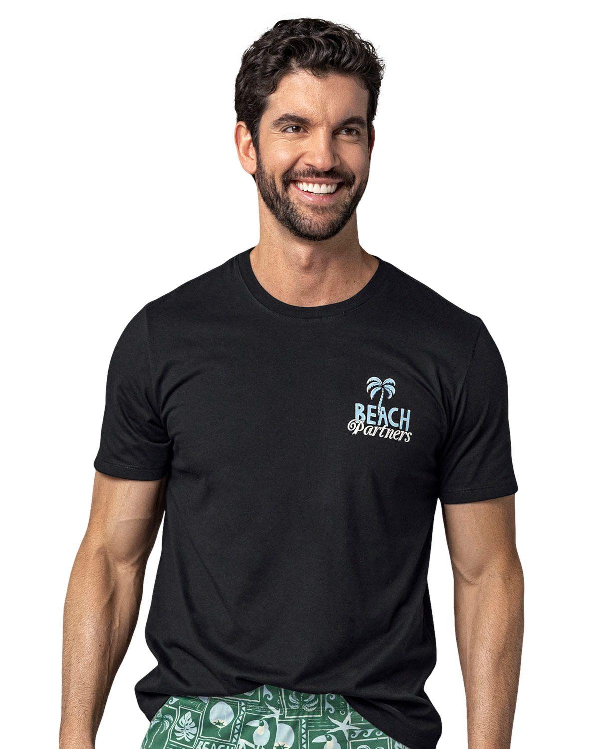 Leonisa Camiseta manga corta de pijama navidad para hombre MP417 Negro-0