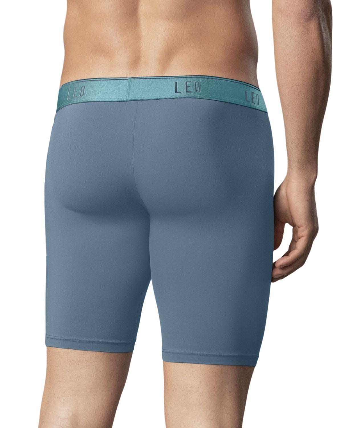 Leo Boxer Masculino Deportivo 033309 Azul Grisaceo-1