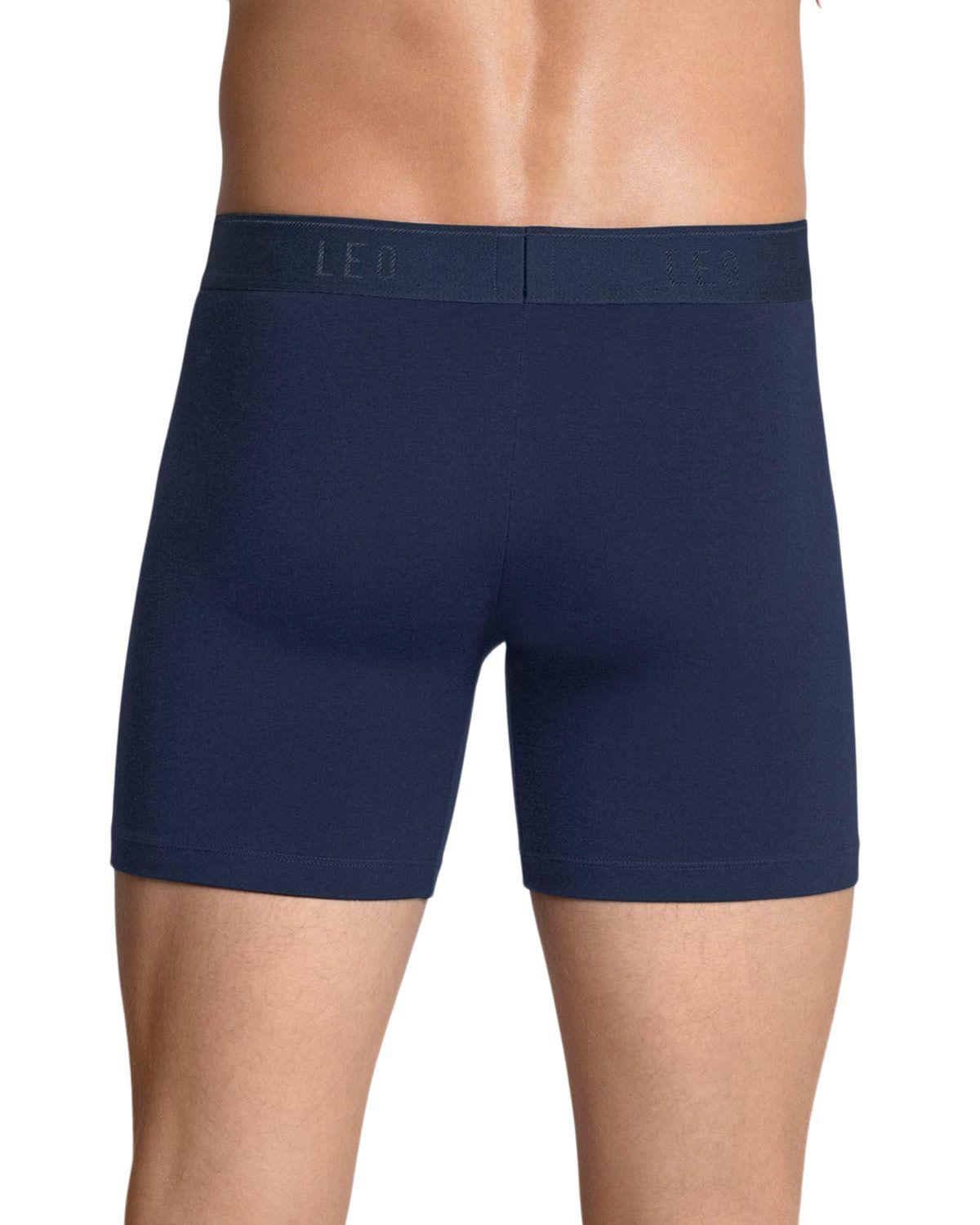Leo Ropa Interior Masculina Boxer Medio 033360 Azul Oscuro-1