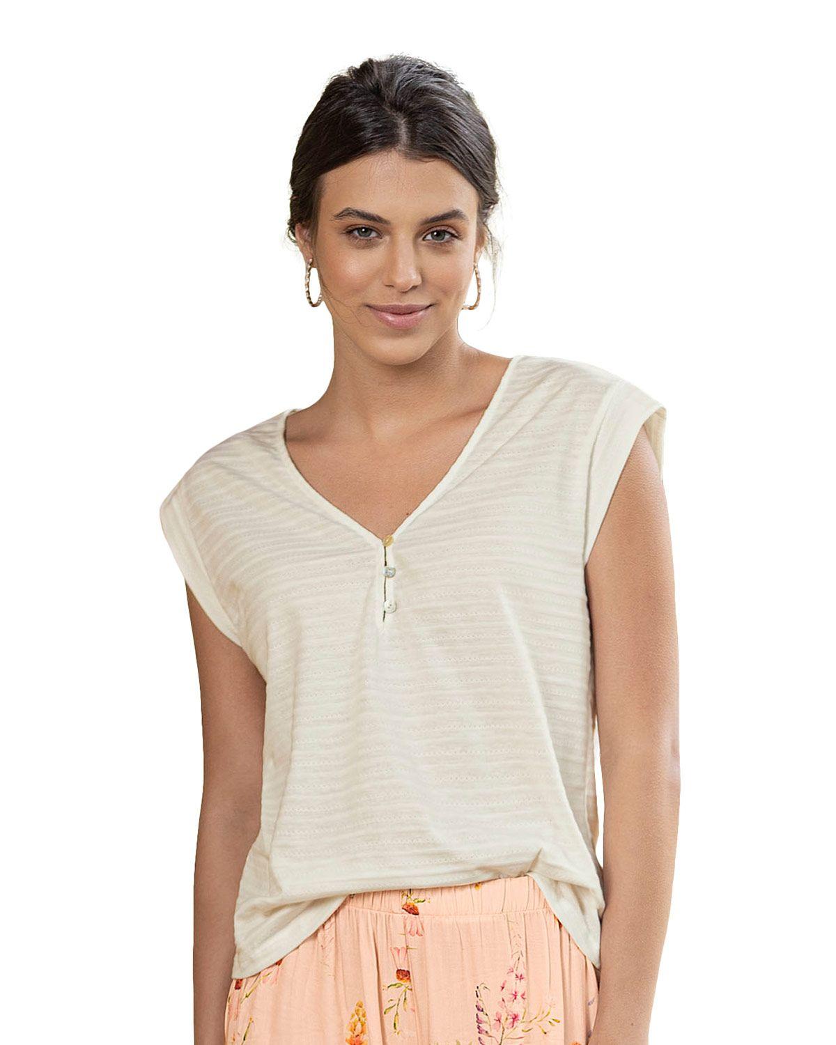 Leonisa Camiseta manga corta multiusos mujer FP768 Marfil-0