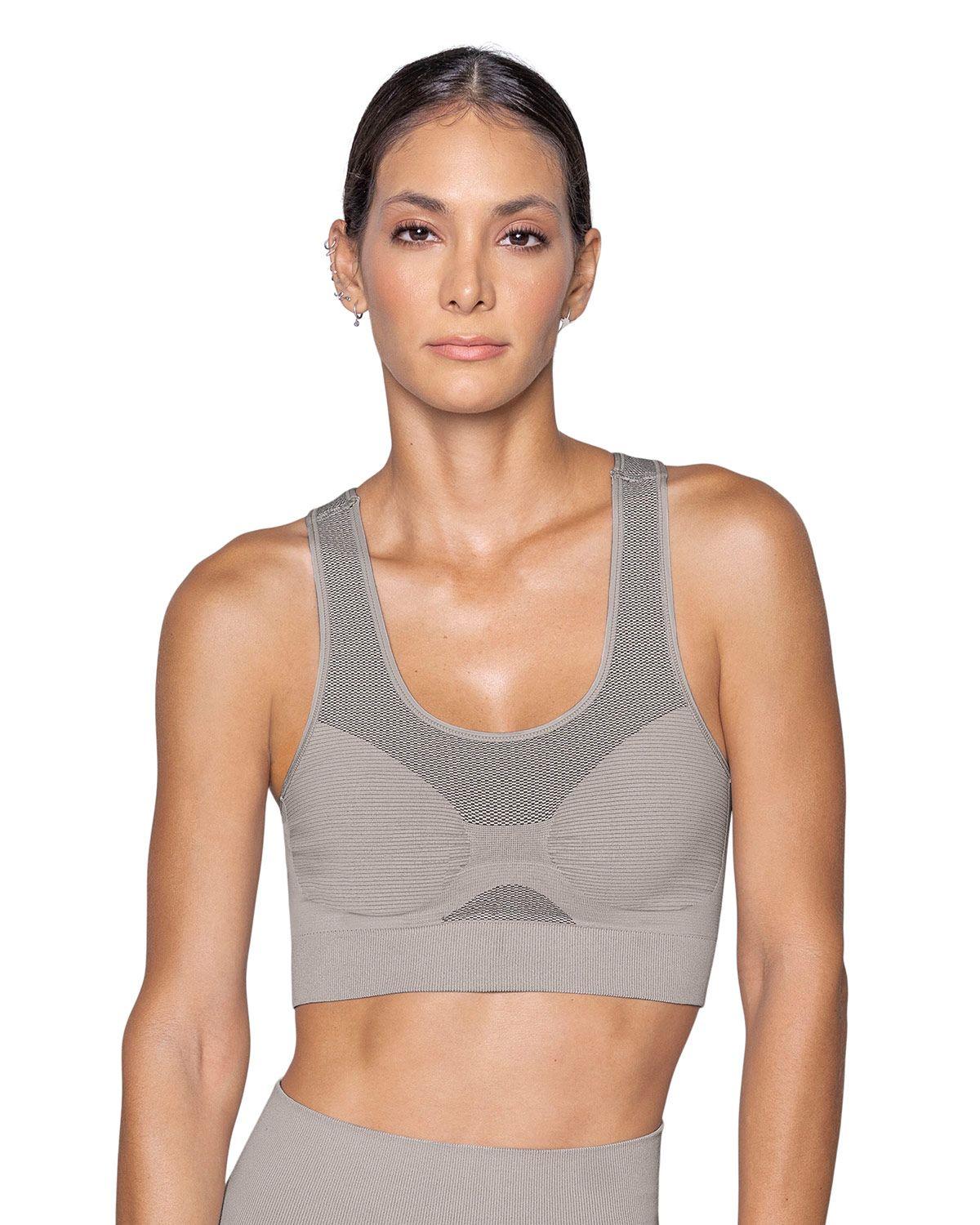Leonisa Ropa Deportiva Top 195369 Estampado Piton Gris-1