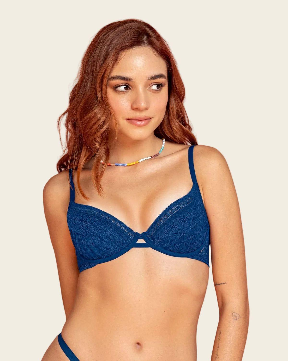 Leonisa Brasieres Bralette 091150 Azul Oscuro-0