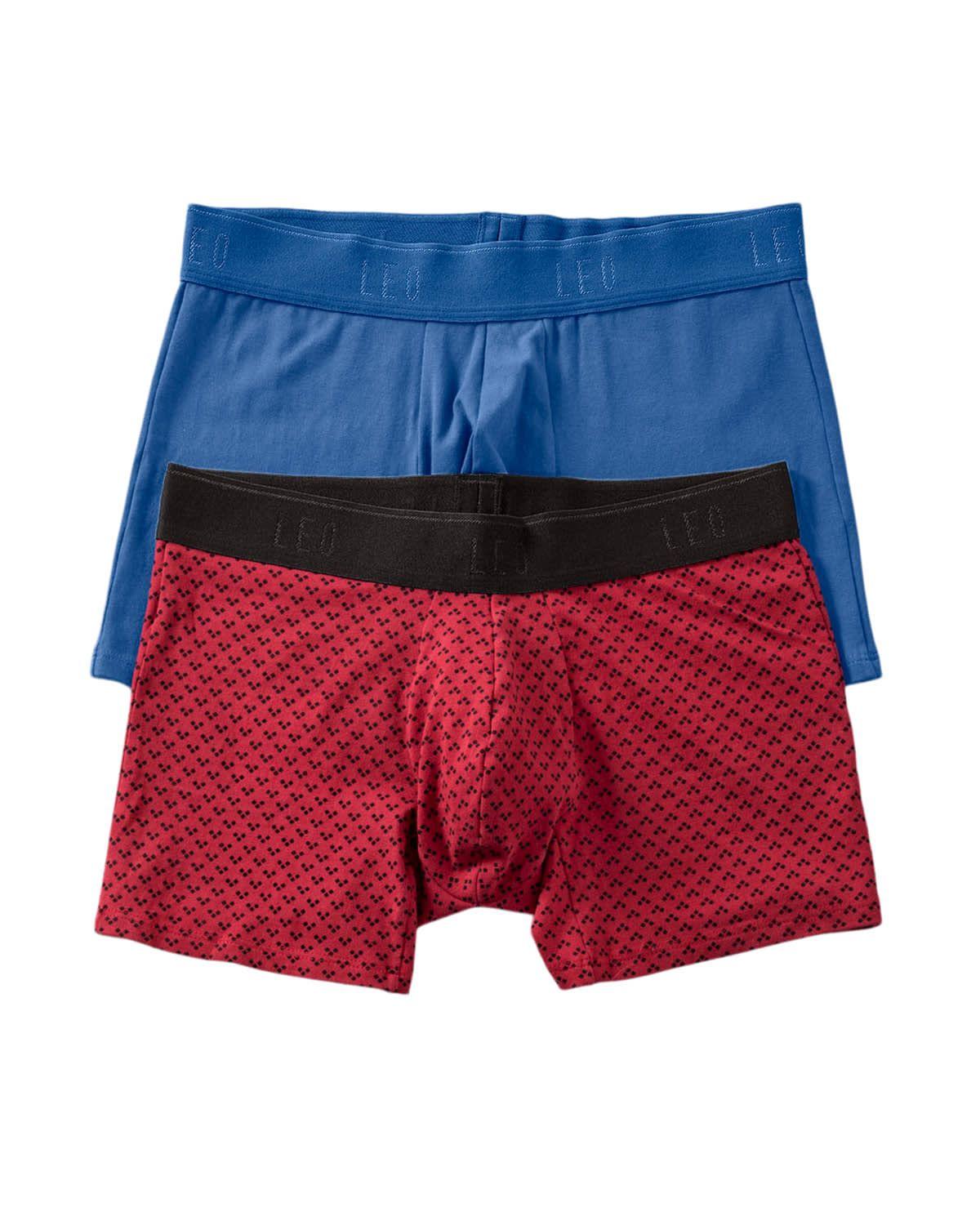 Ropa Interior Masculina Boxer Corto 33212X2 Rojo Estampado-0